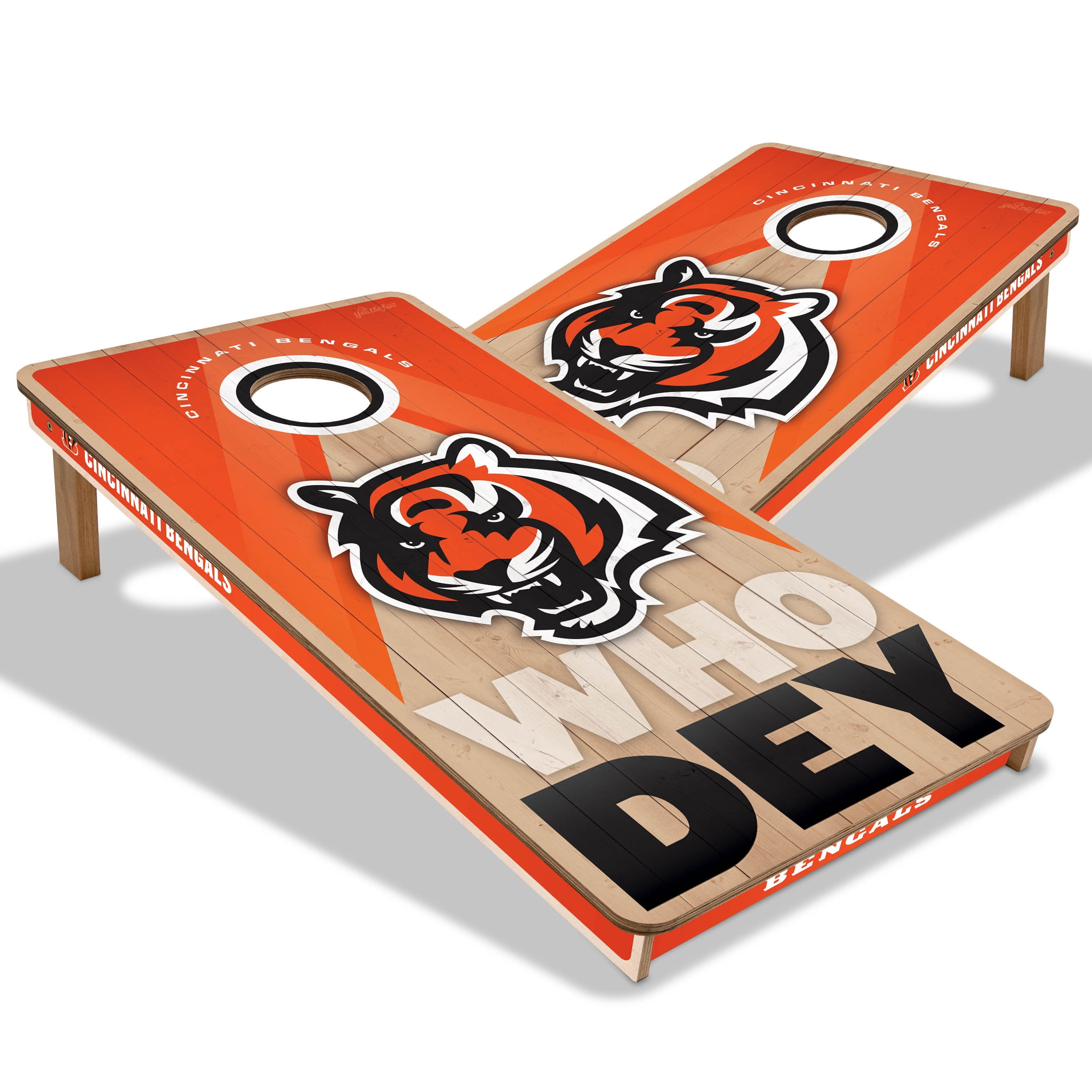 YouTheFan NFL Cincinnati Bengals 2X4 Slogan Series Cornhole NO BAGS