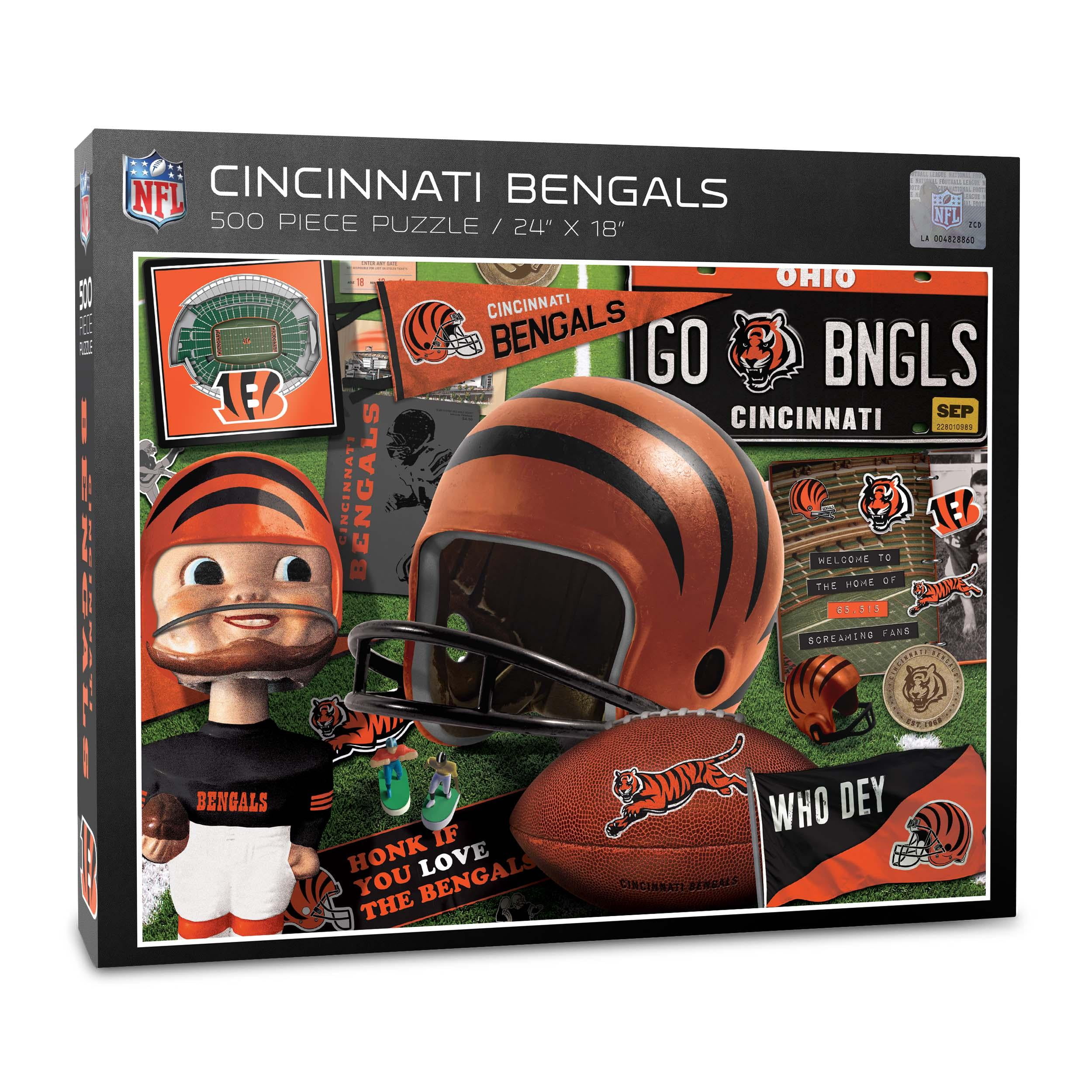 YouTheFan NFL Cincinnati Bengals Retro Series Puzzle – 500 PC