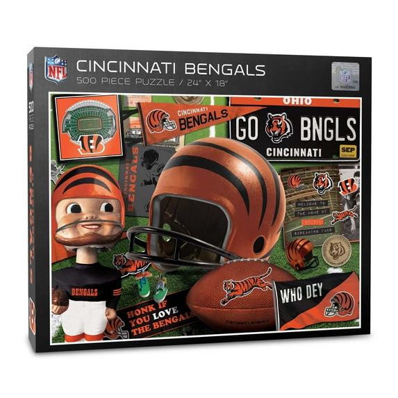 YouTheFan NFL Cincinnati Bengals Retro Series Puzzle – 500 PC