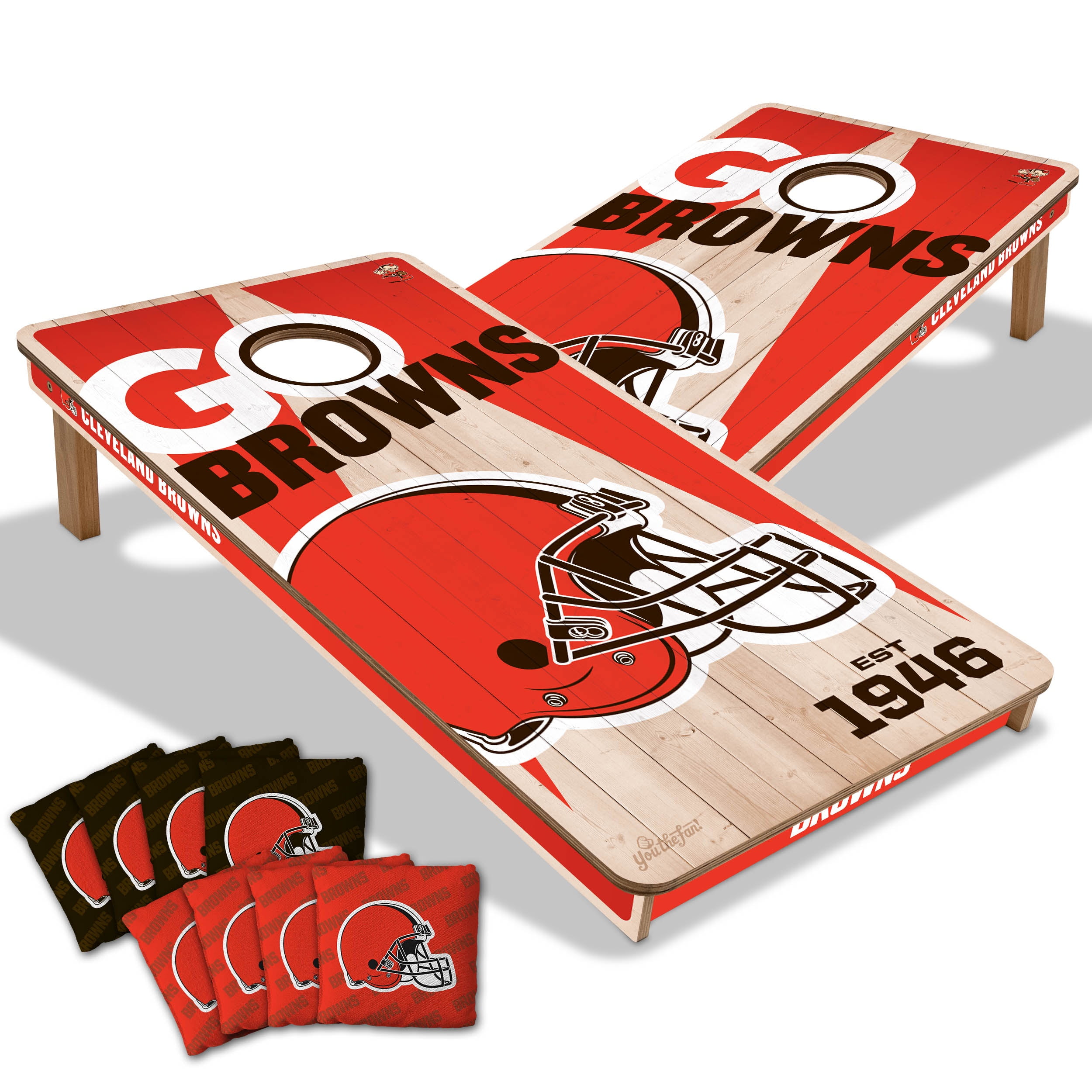 YouTheFan NFL Cleveland Browns 2' x 4' Cornhole Game
