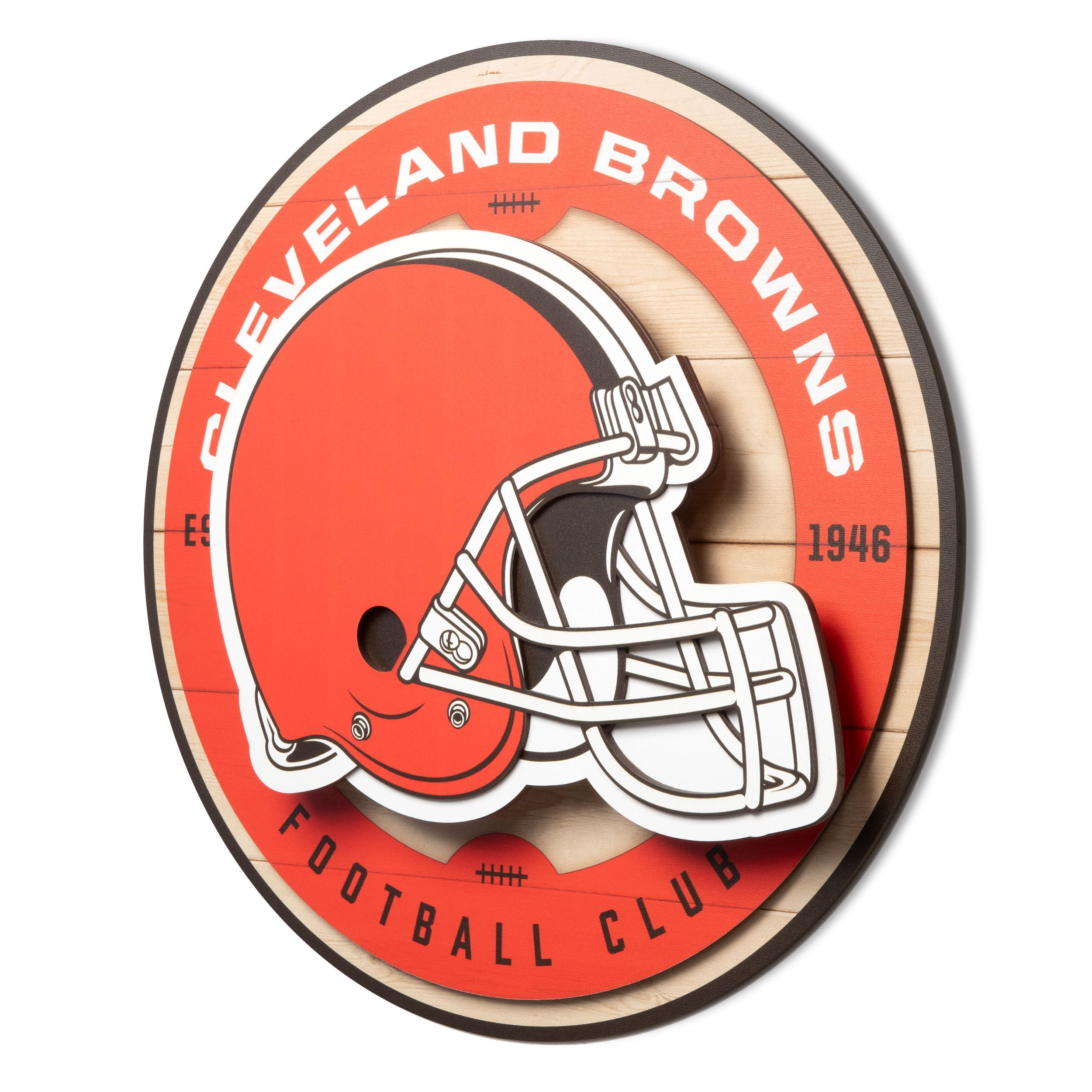 YouTheFan NFL Cleveland Browns 3DX Circle Wall Art
