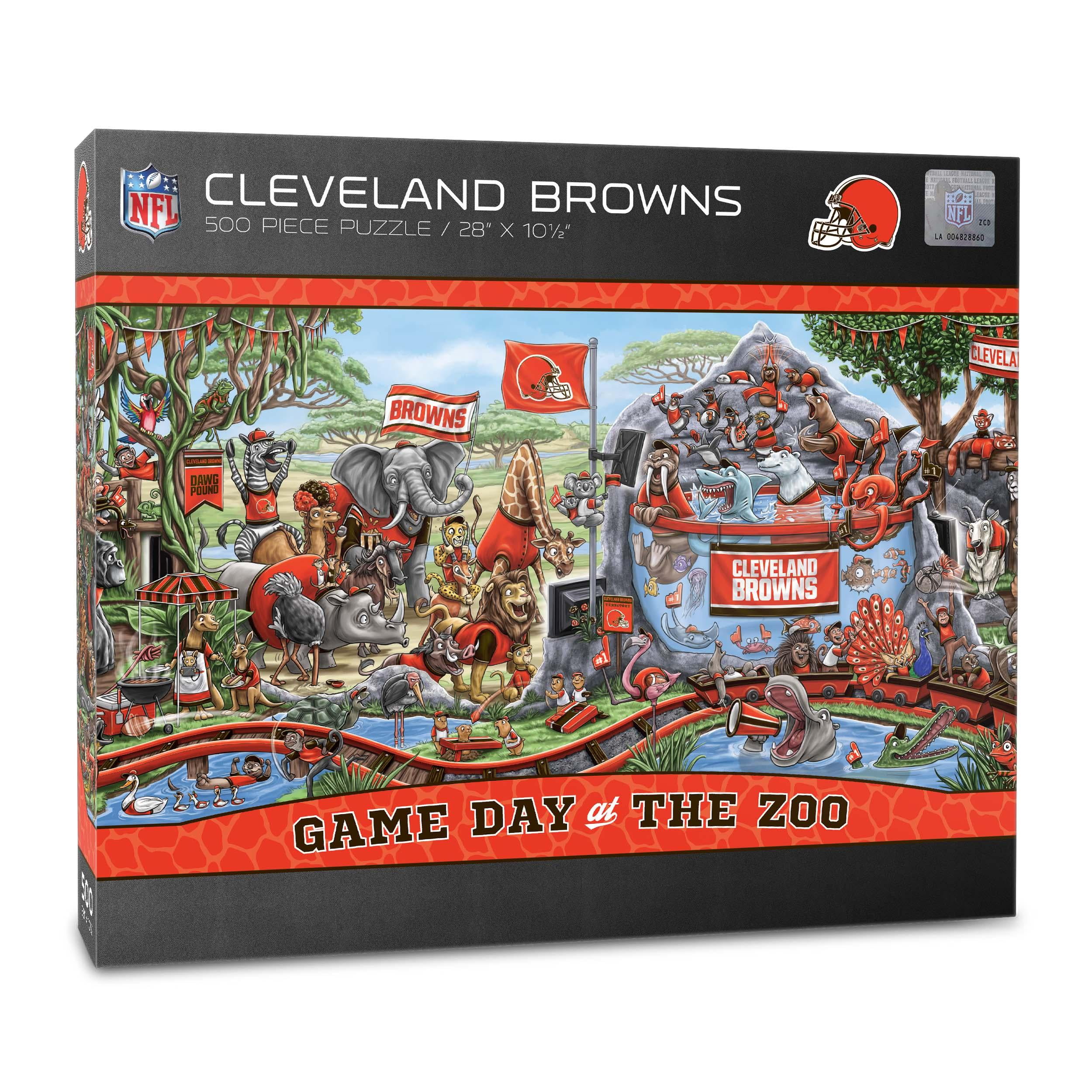 YouTheFan NFL Cleveland Browns Game Day at the Zoo - 500 pc Puzzle