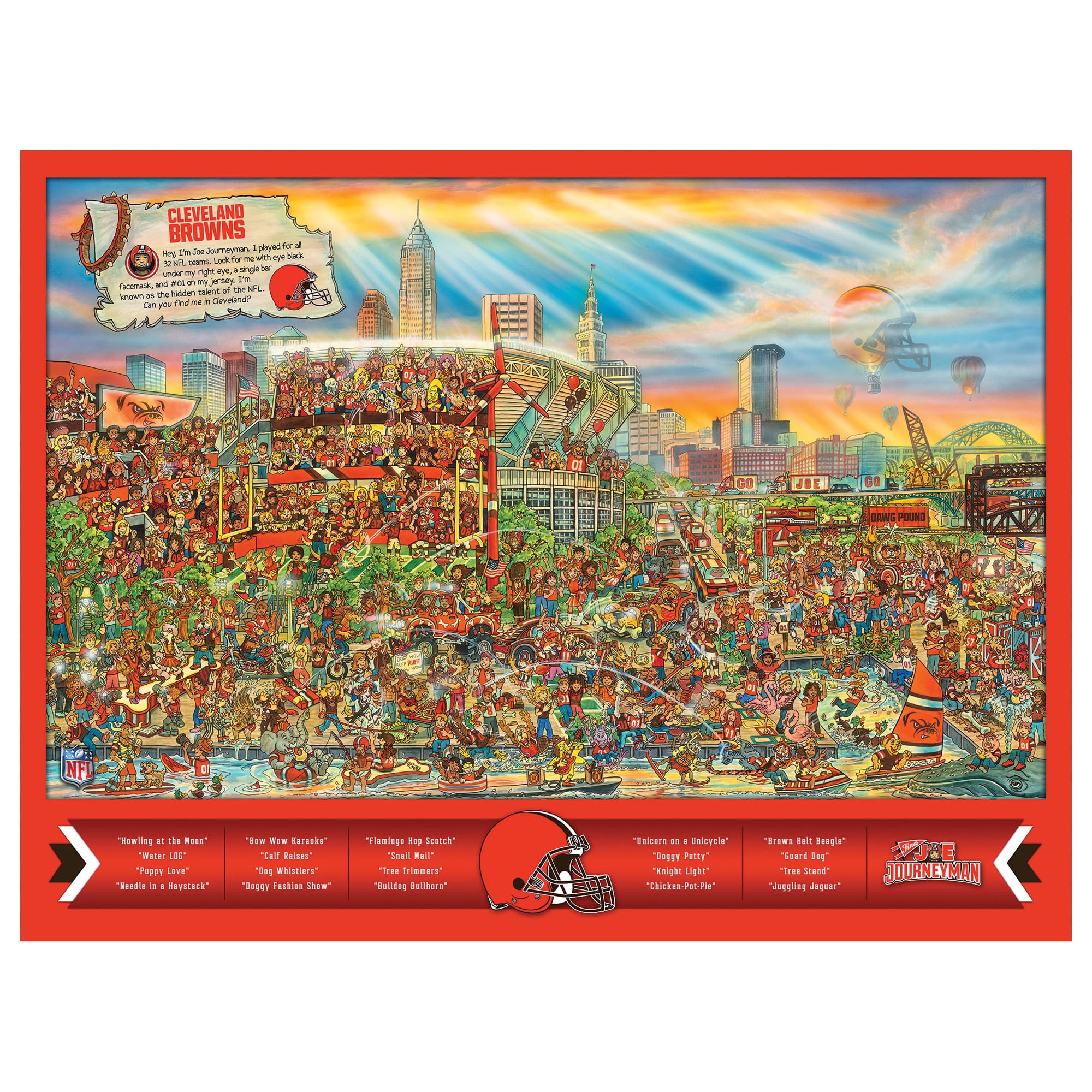 YouTheFan NFL Cleveland Browns Joe Journeyman Puzzle - 500 PC