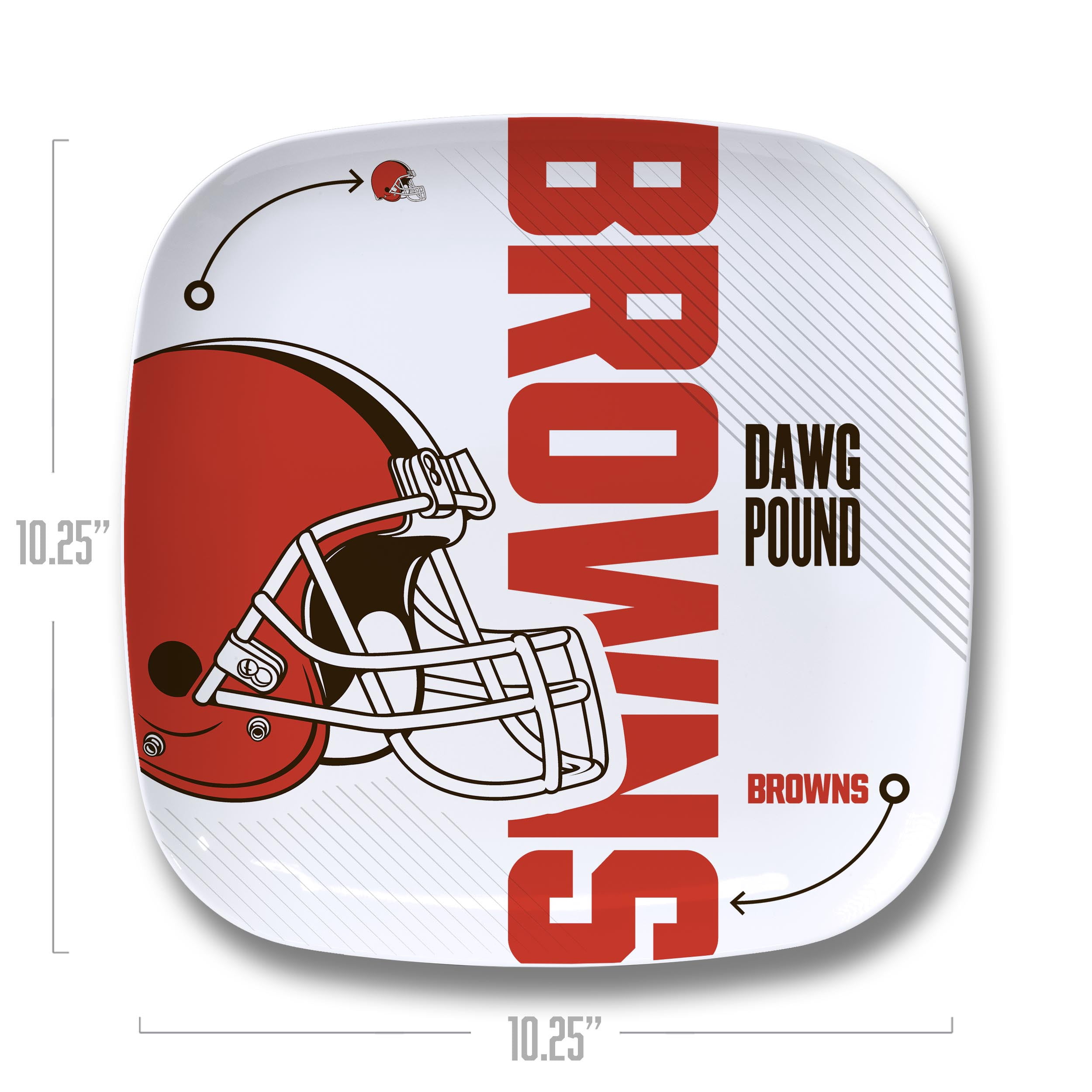 YouTheFan NFL Cleveland Browns Large Party Plate