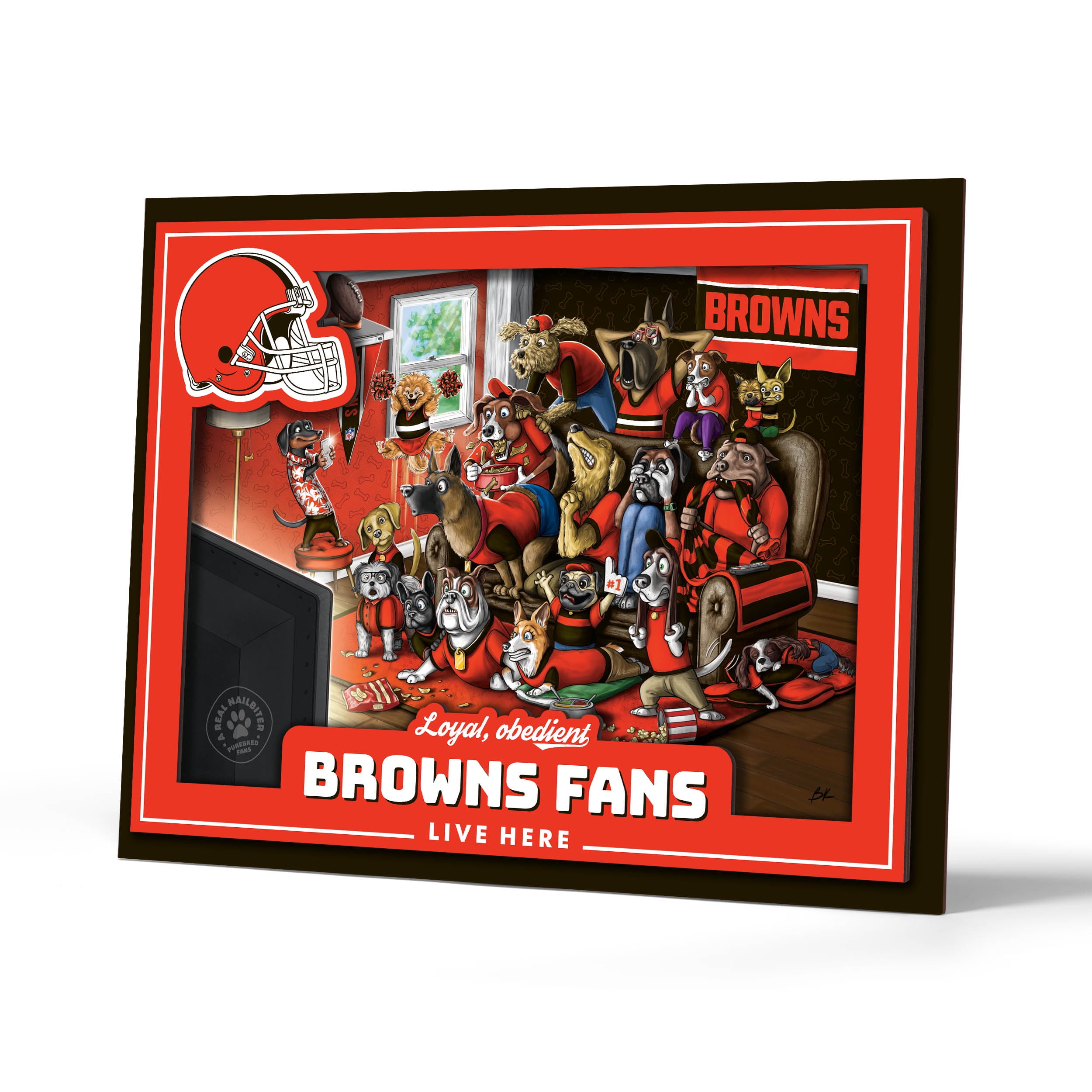 YouTheFan NFL Cleveland Browns Purebred Fans Wall Art