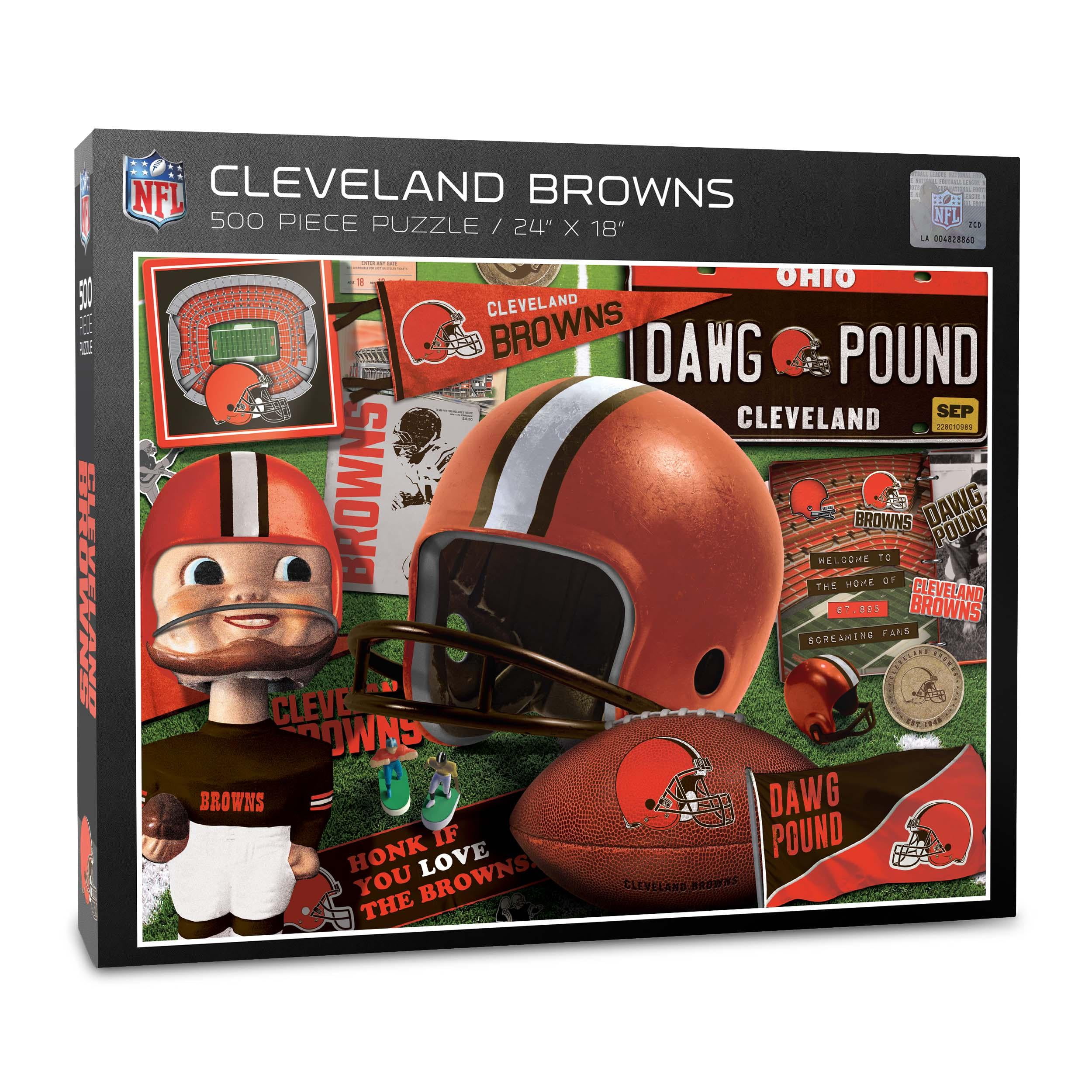 YouTheFan NFL Cleveland Browns Retro Series Puzzle – 500 PC