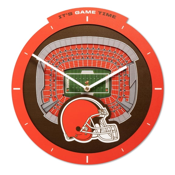 YouTheFan NFL Cleveland Browns Stadiumview 3D Wall Clock