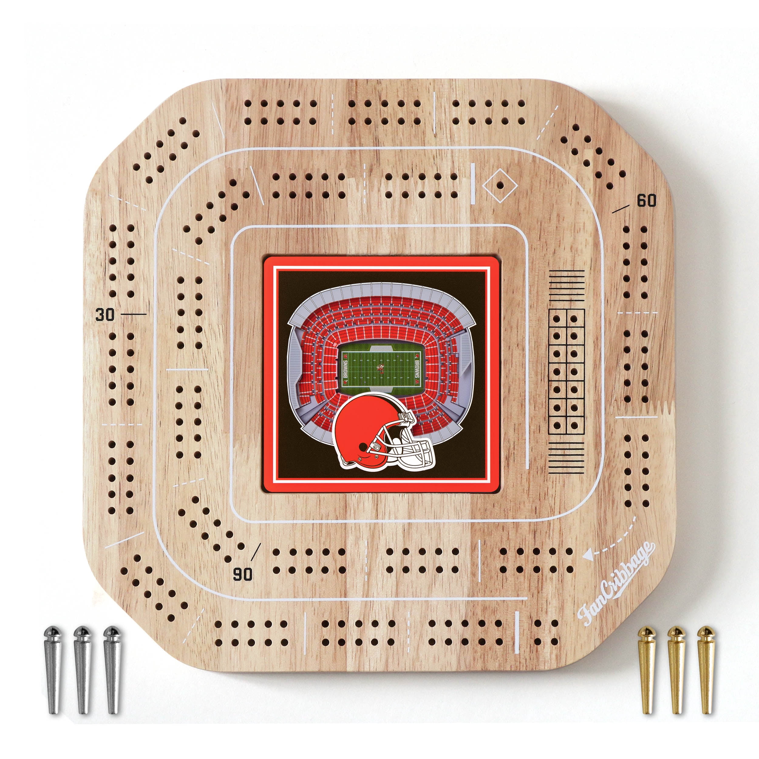 YouTheFan NFL Cleveland Browns Stadiumview Cribbage