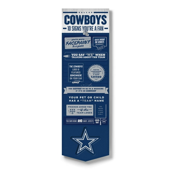 YouTheFan NFL Dallas Cowboys 3D Top 10 Wall Art