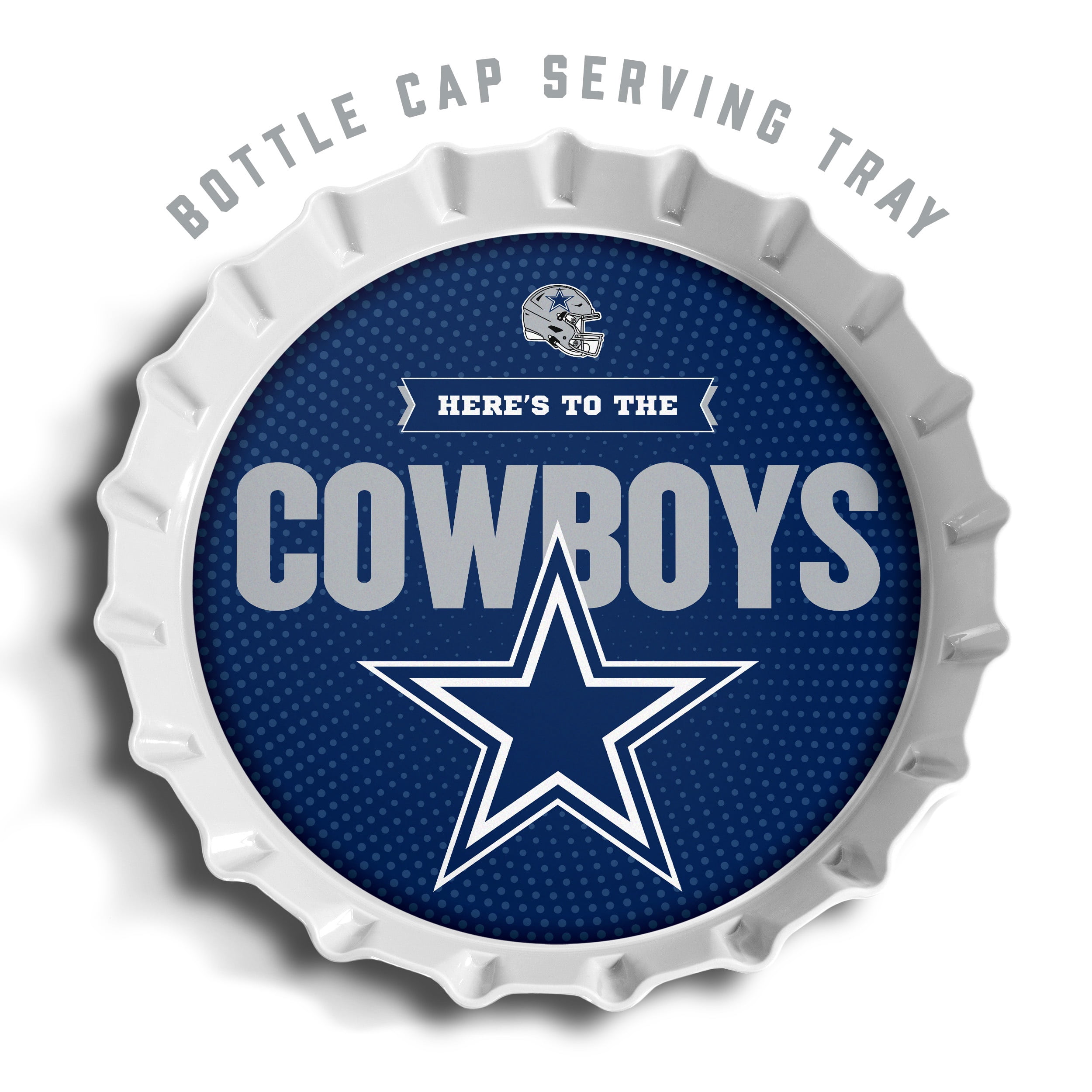 YouTheFan NFL Dallas Cowboys Bottle Cap Serving Tray
