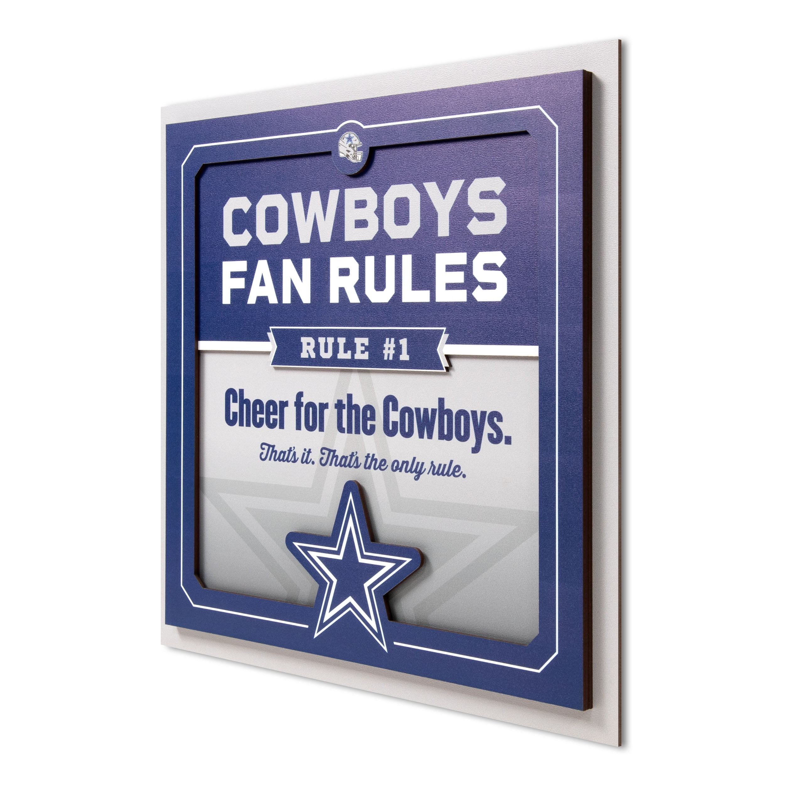 YouTheFan NFL Dallas Cowboys Fan Rules 3D Wall Art