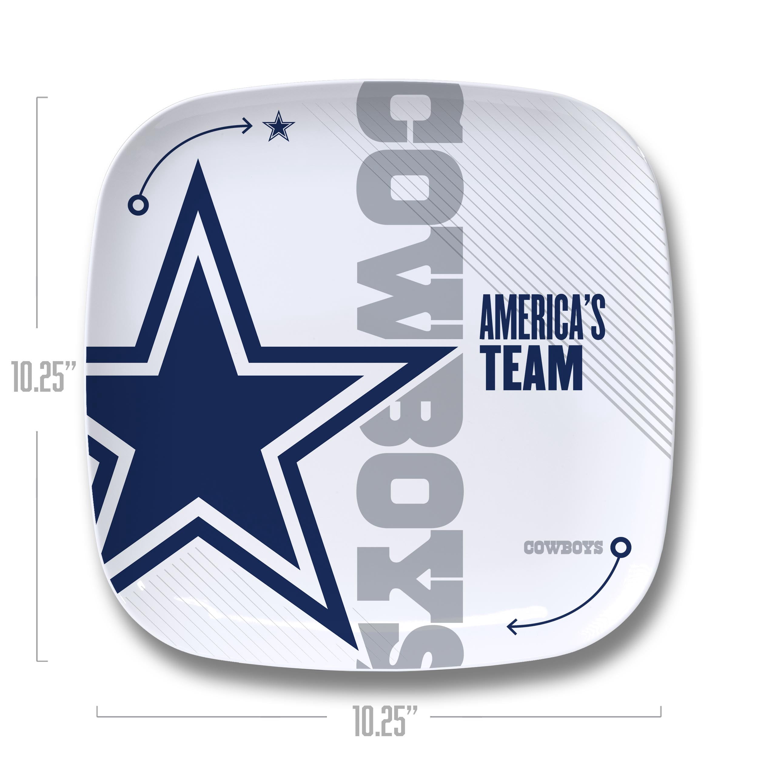 YouTheFan NFL Dallas Cowboys Large Party Plate