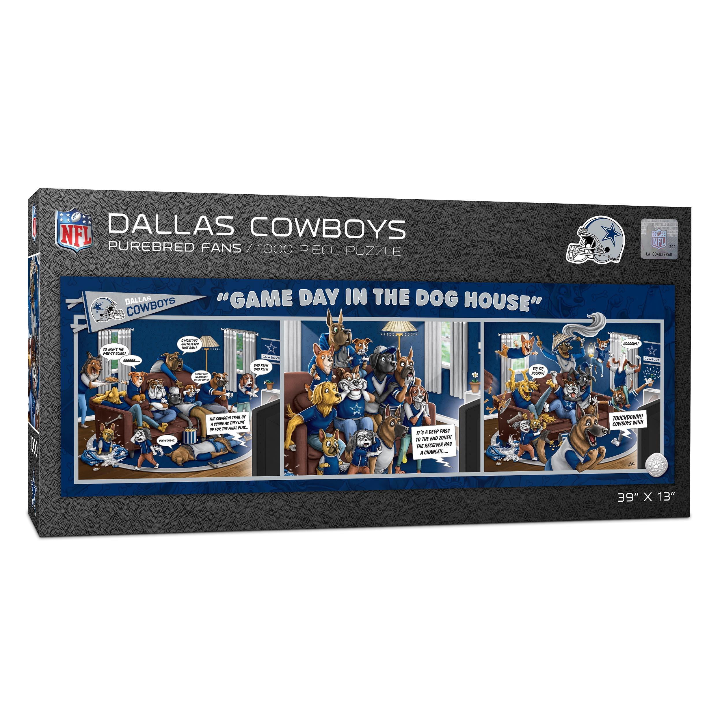 YouTheFan NFL Dallas Cowboys Purebred Fans Gameday in the Dog House 1000PC Puzzle