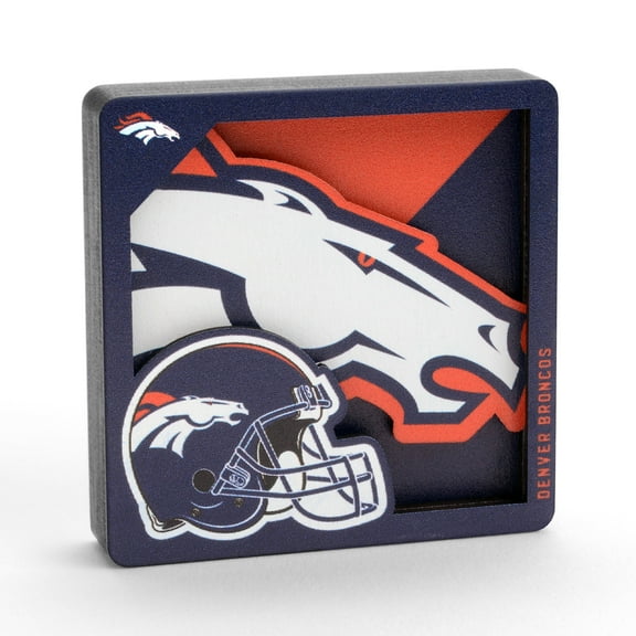 YouTheFan NFL Denver Broncos 3D Logo Series Magnet