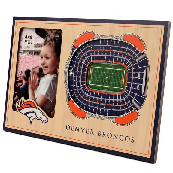 Brown Denver Broncos 3D StadiumViews Picture Frame