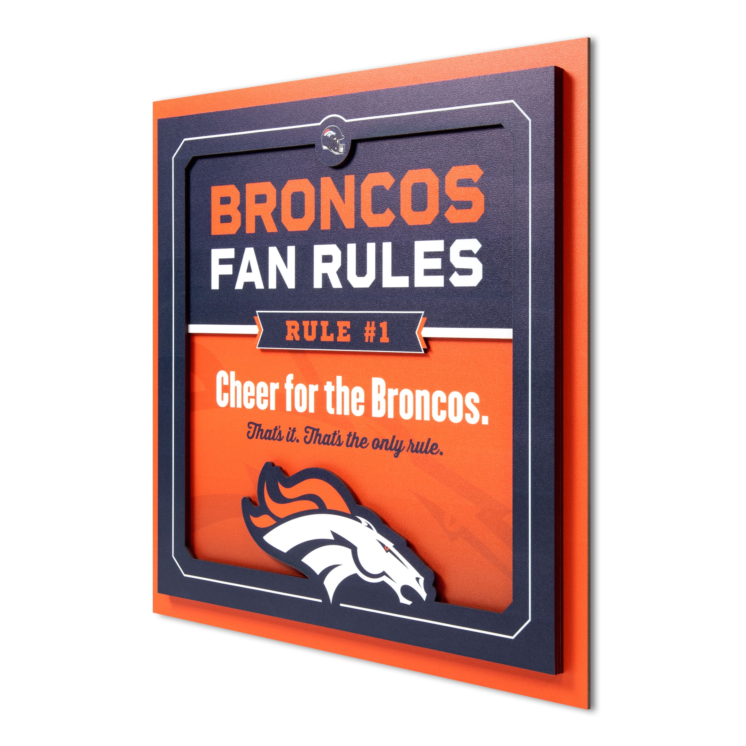YouTheFan NFL Denver Broncos Fan Rules 3D Wall Art