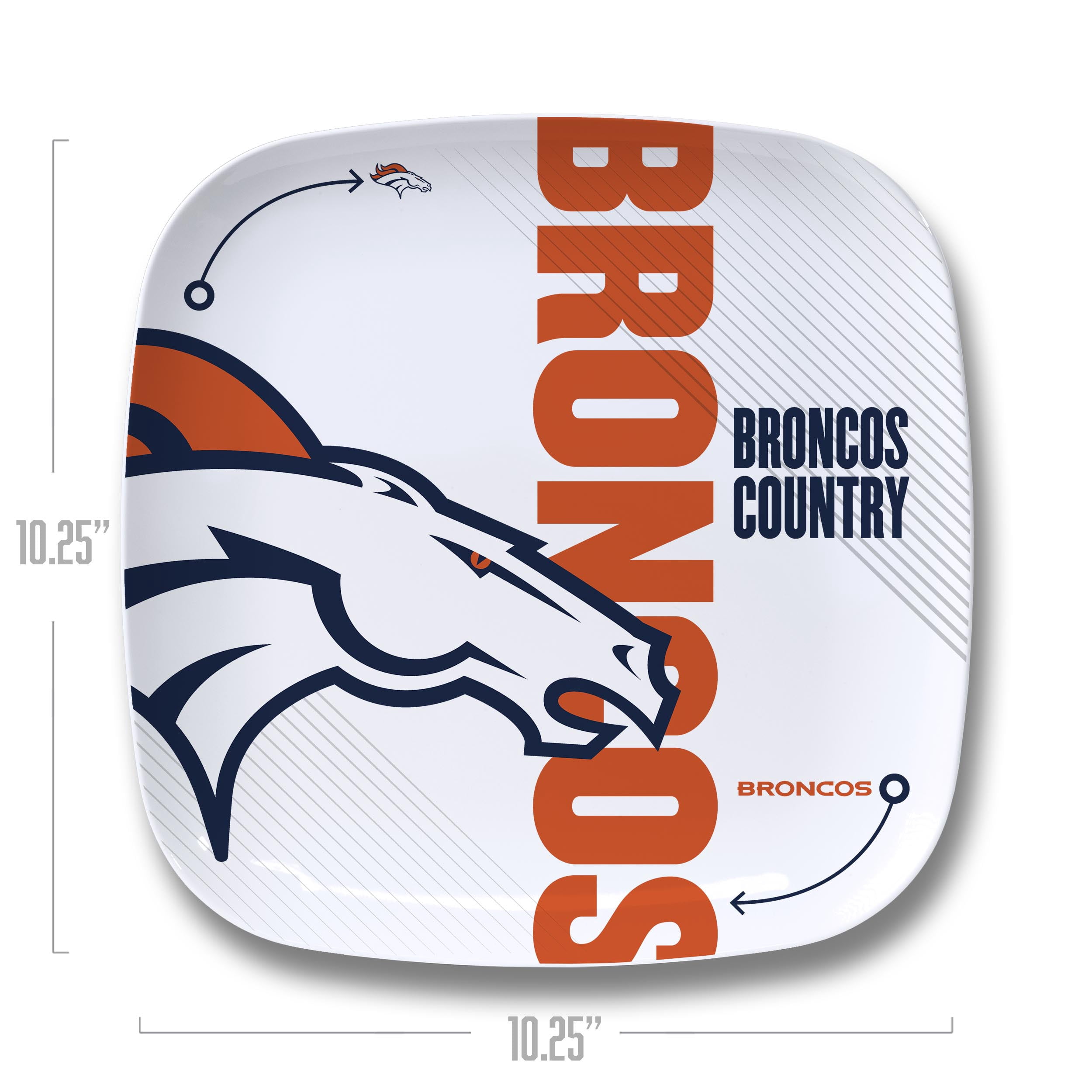 YouTheFan NFL Denver Broncos Large Party Plate