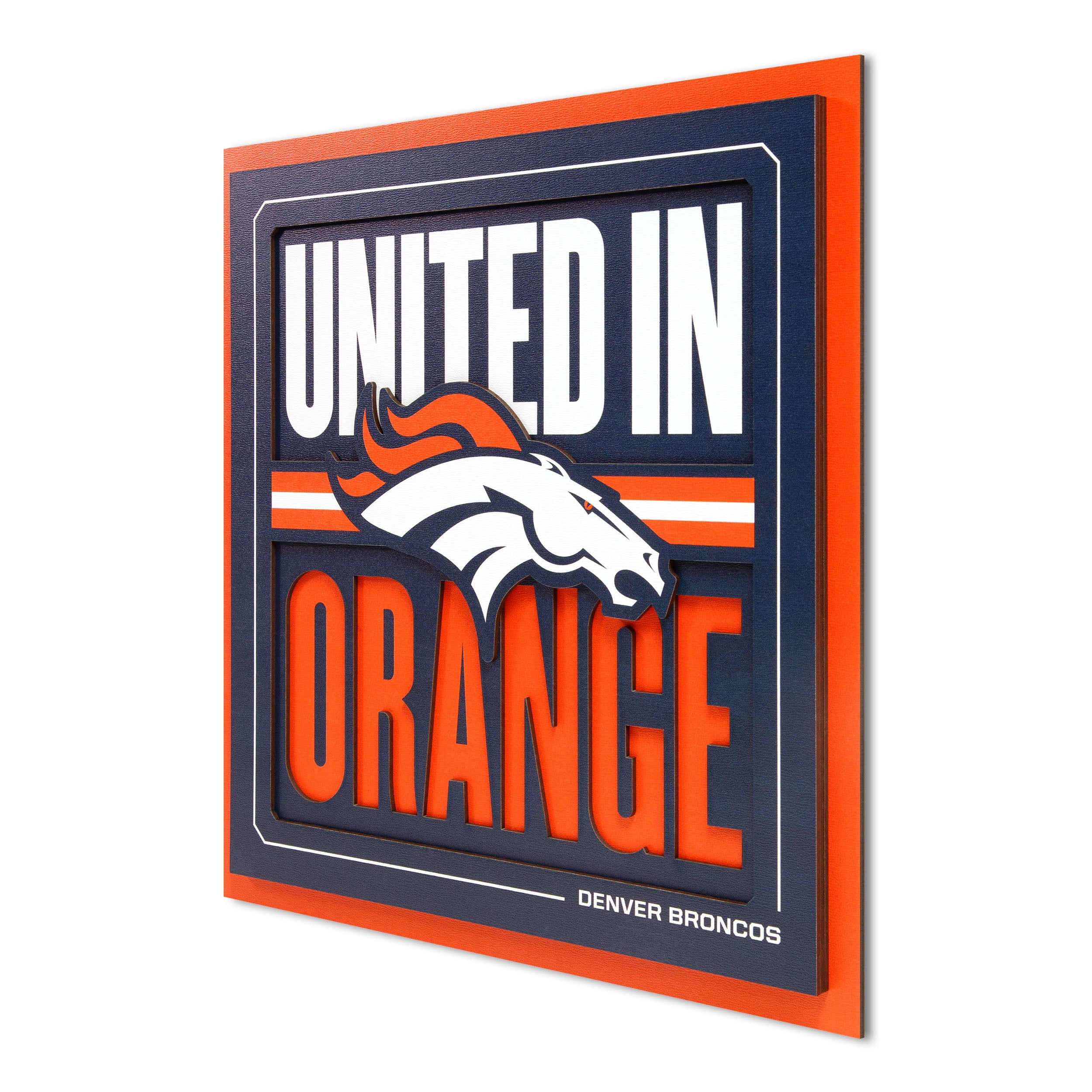 YouTheFan NFL Denver Broncos Slogan Series 3D Wall Art