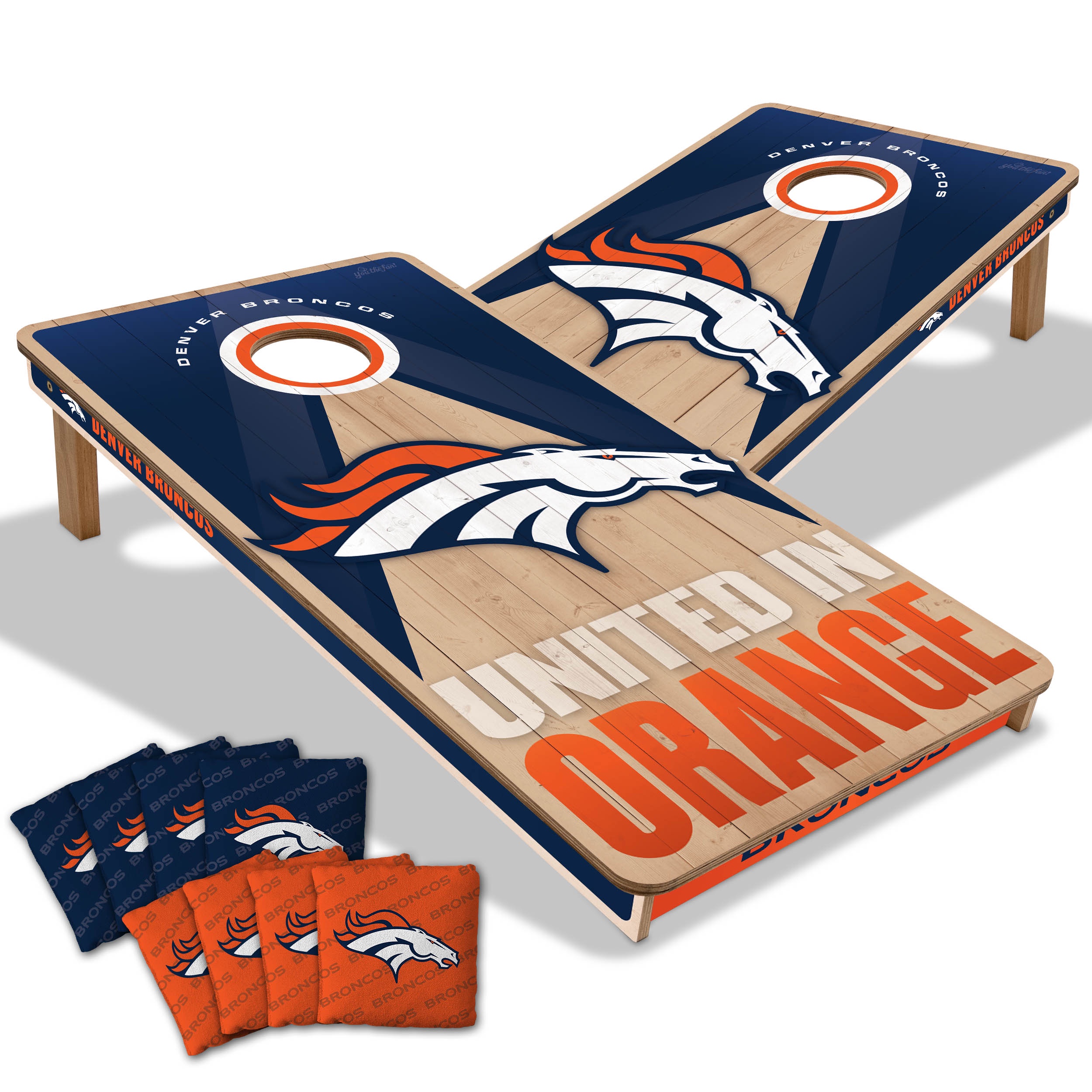 YouTheFan NFL Denver Broncos 2x4 Slogan Series Cornhole