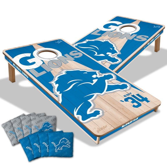 YouTheFan NFL Detroit Lions 2' x 4' Cornhole Game
