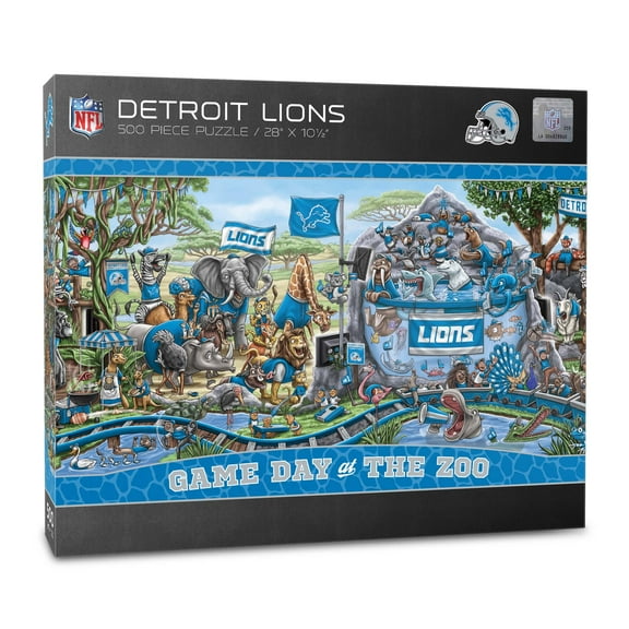 YouTheFan NFL Detroit Lions Game Day at the Zoo - 500 pc Puzzle