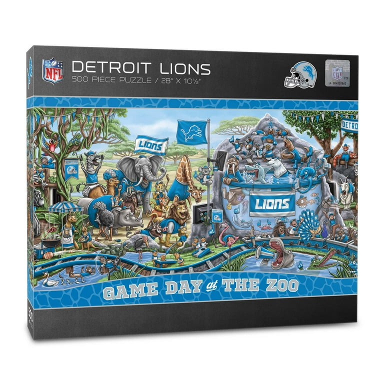 Detroit Lions NFL Game Day at the Zoo 500 pc Puzzle Family Fun