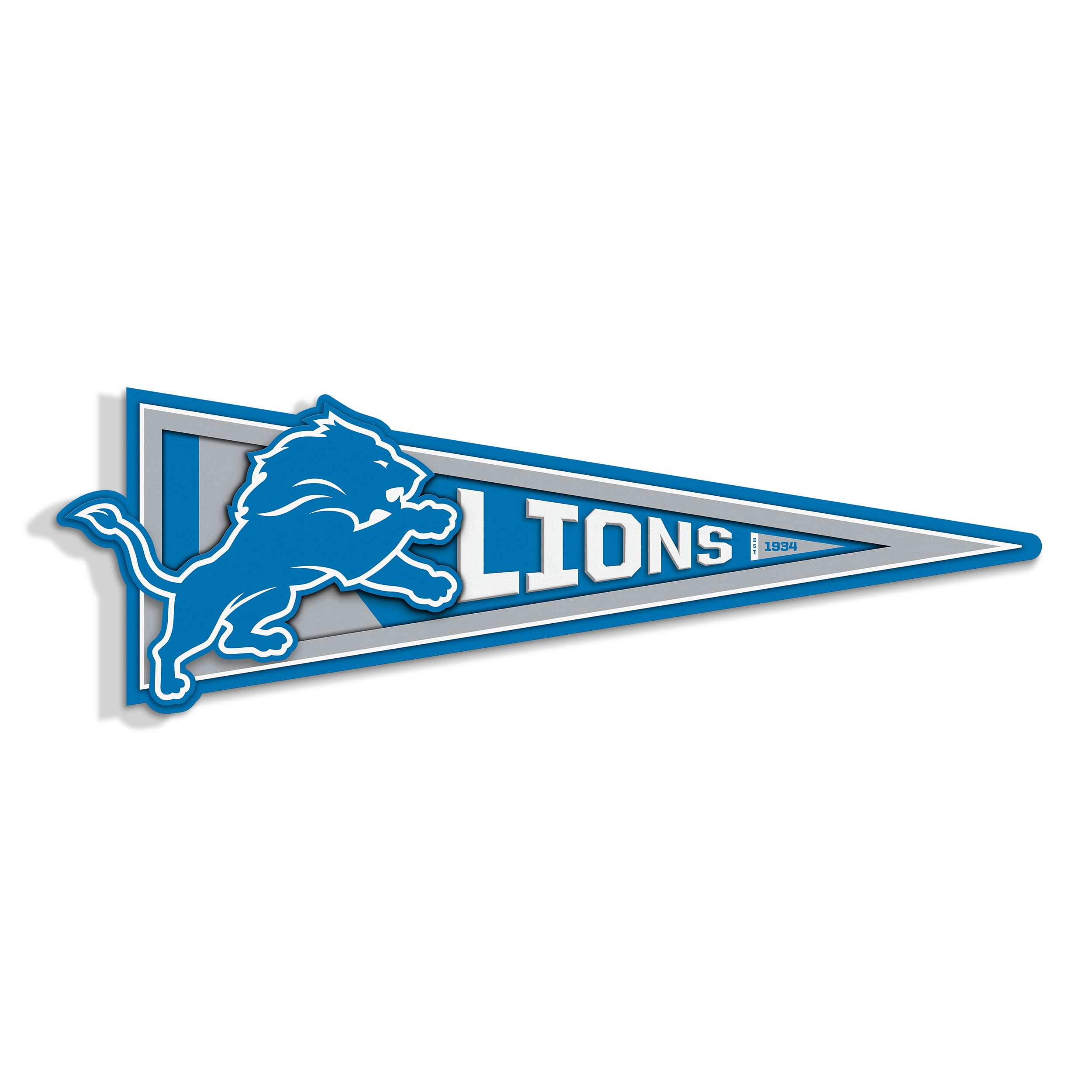 YouTheFan NFL Detroit Lions Pennant Sign