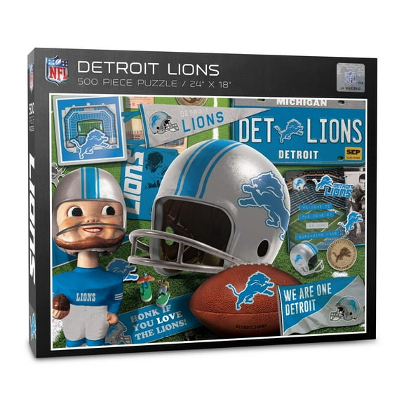 YouTheFan NFL Detroit Lions Retro Series Puzzle – 500 PC