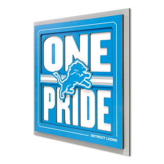 YouTheFan NFL Detroit Lions Slogan Series 3D Wall Art