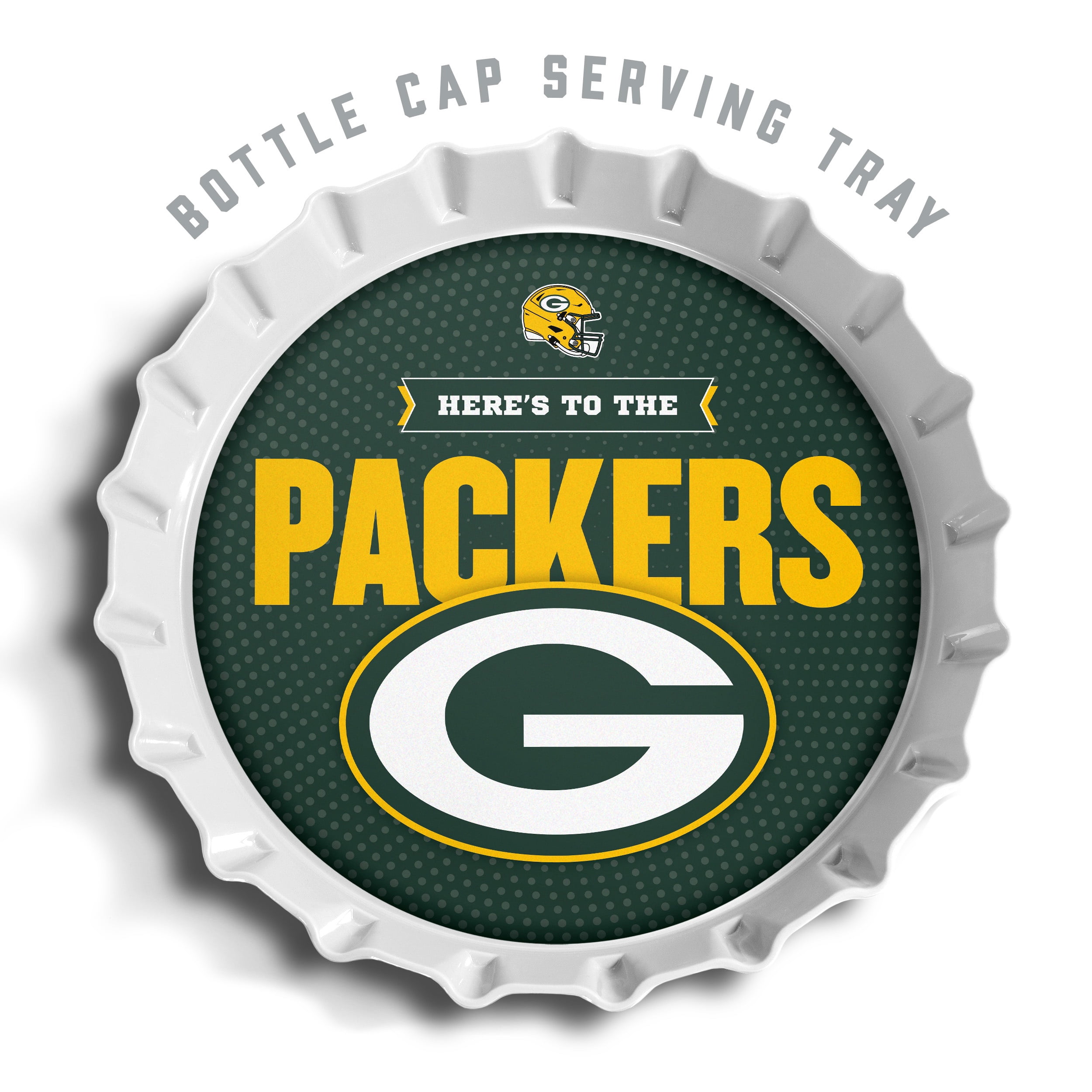 YouTheFan NFL Green Bay Packers Bottle Cap Serving Tray