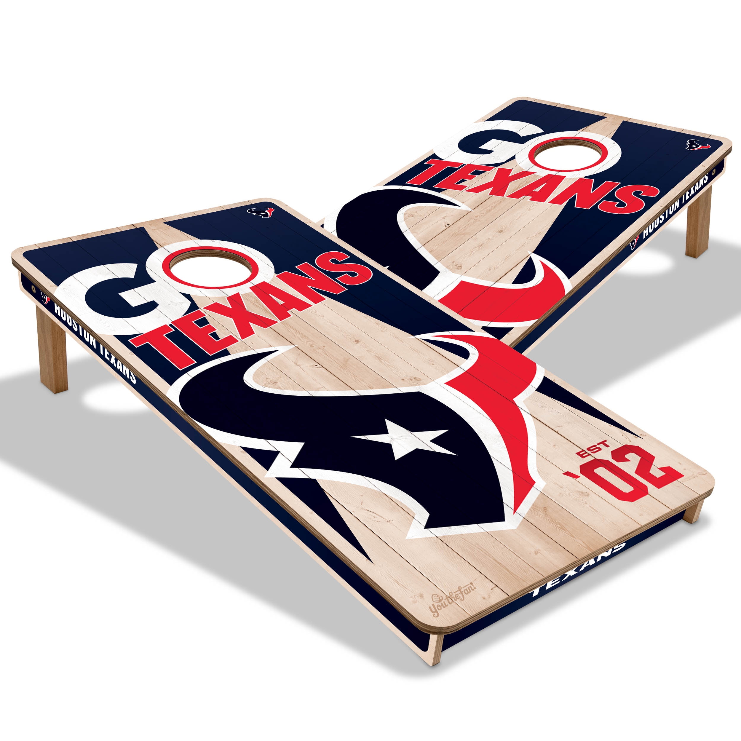 YouTheFan NFL Houston Texans 2' x 4' Cornhole Game No Bags