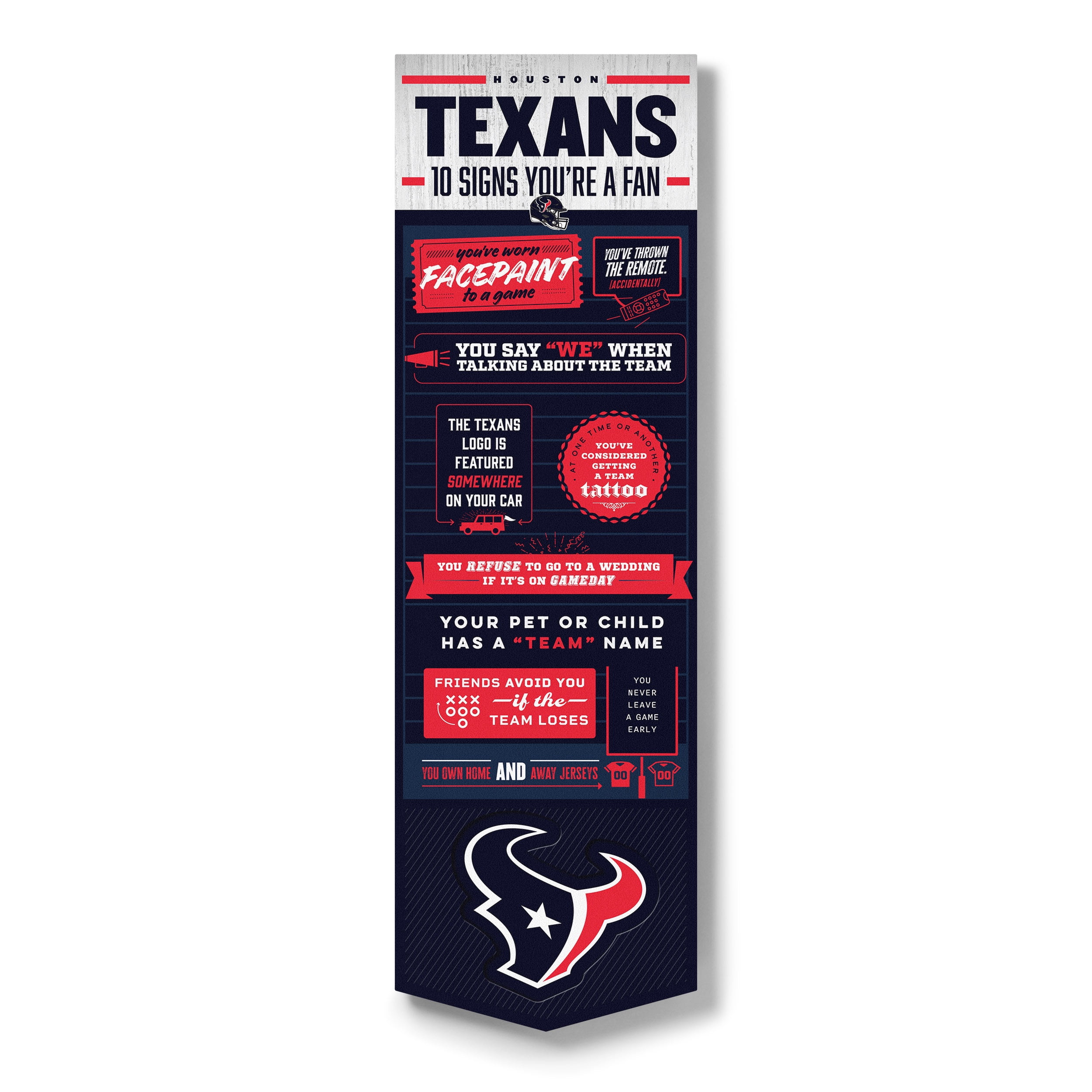 YouTheFan NFL Houston Texans 3D Top 10 Wall Art