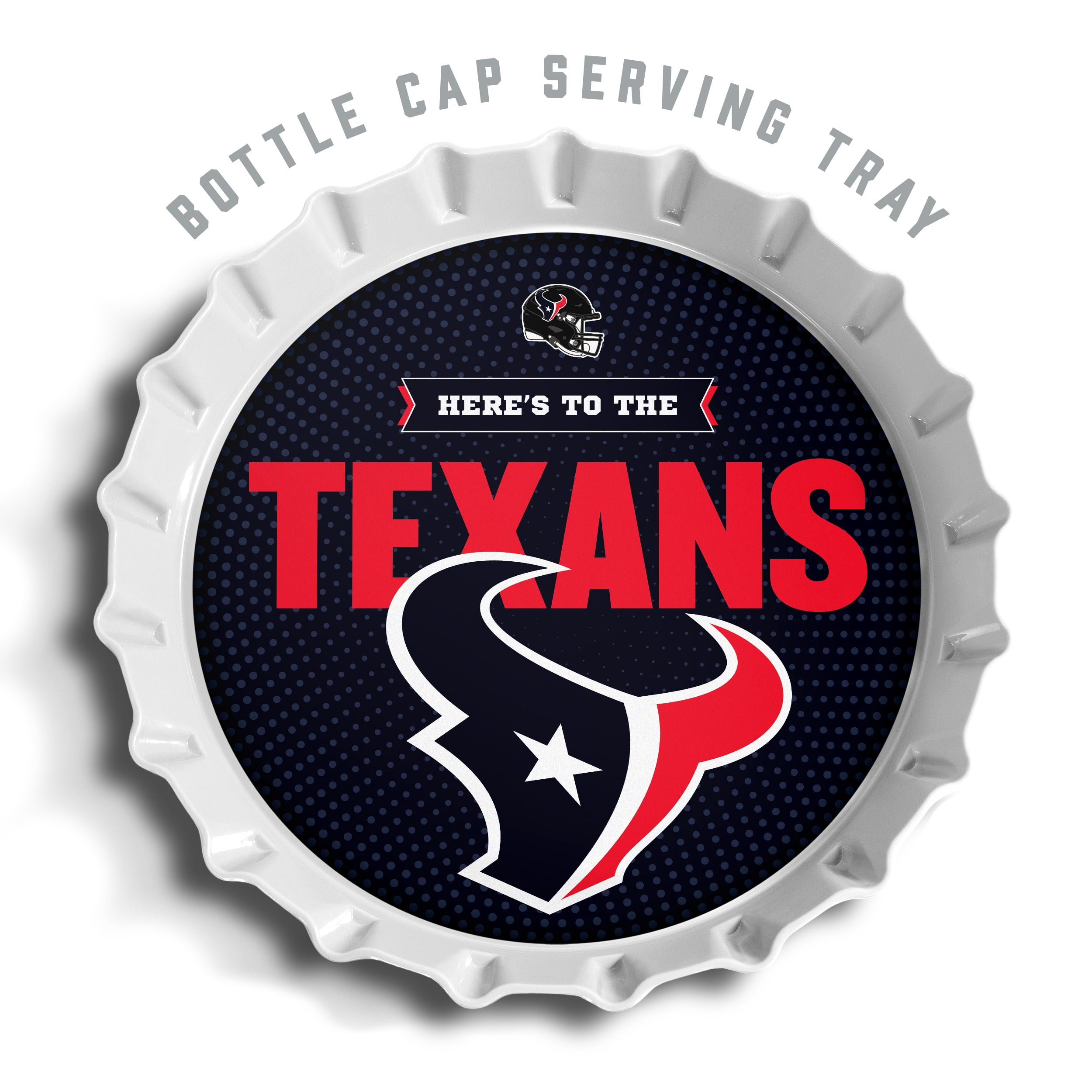 YouTheFan NFL Houston Texans Bottle Cap Serving Tray