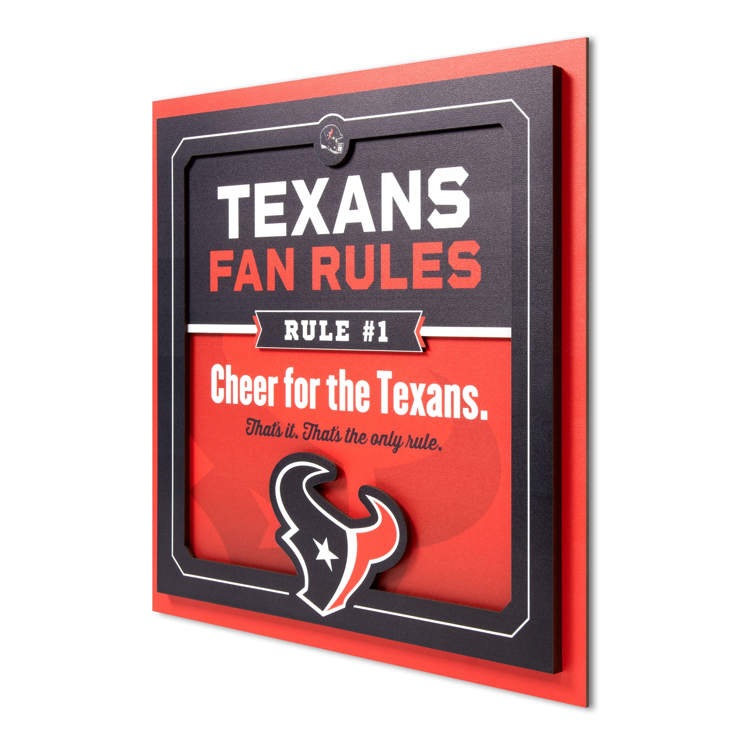 YouTheFan NFL Houston Texans Fan Rules 3D Wall Art