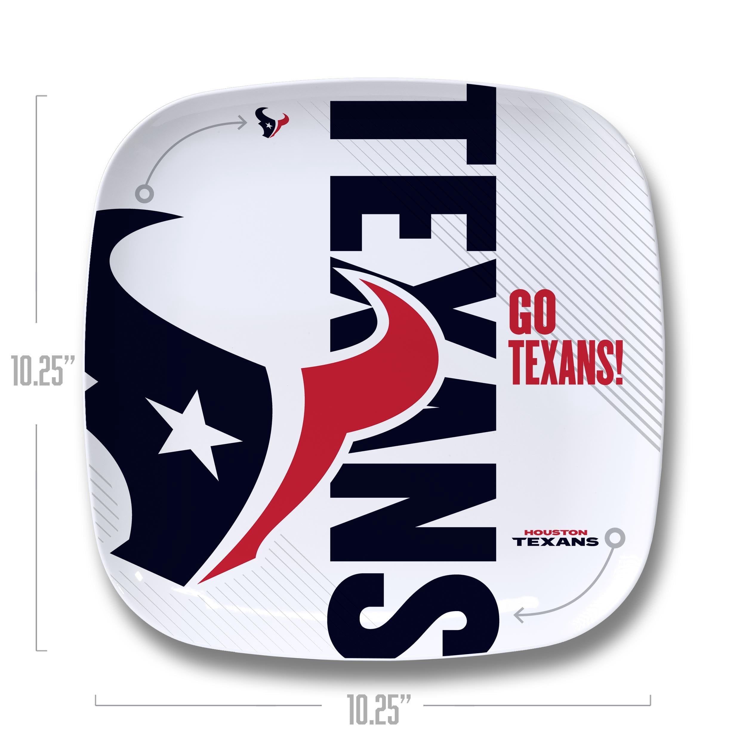 YouTheFan NFL Houston Texans Large Party Plate