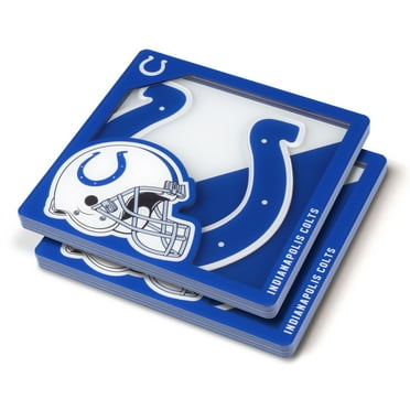 YouTheFan NFL Indianapolis Colts 3D-LSC 3D Logo Series Coasters - Pack of 2