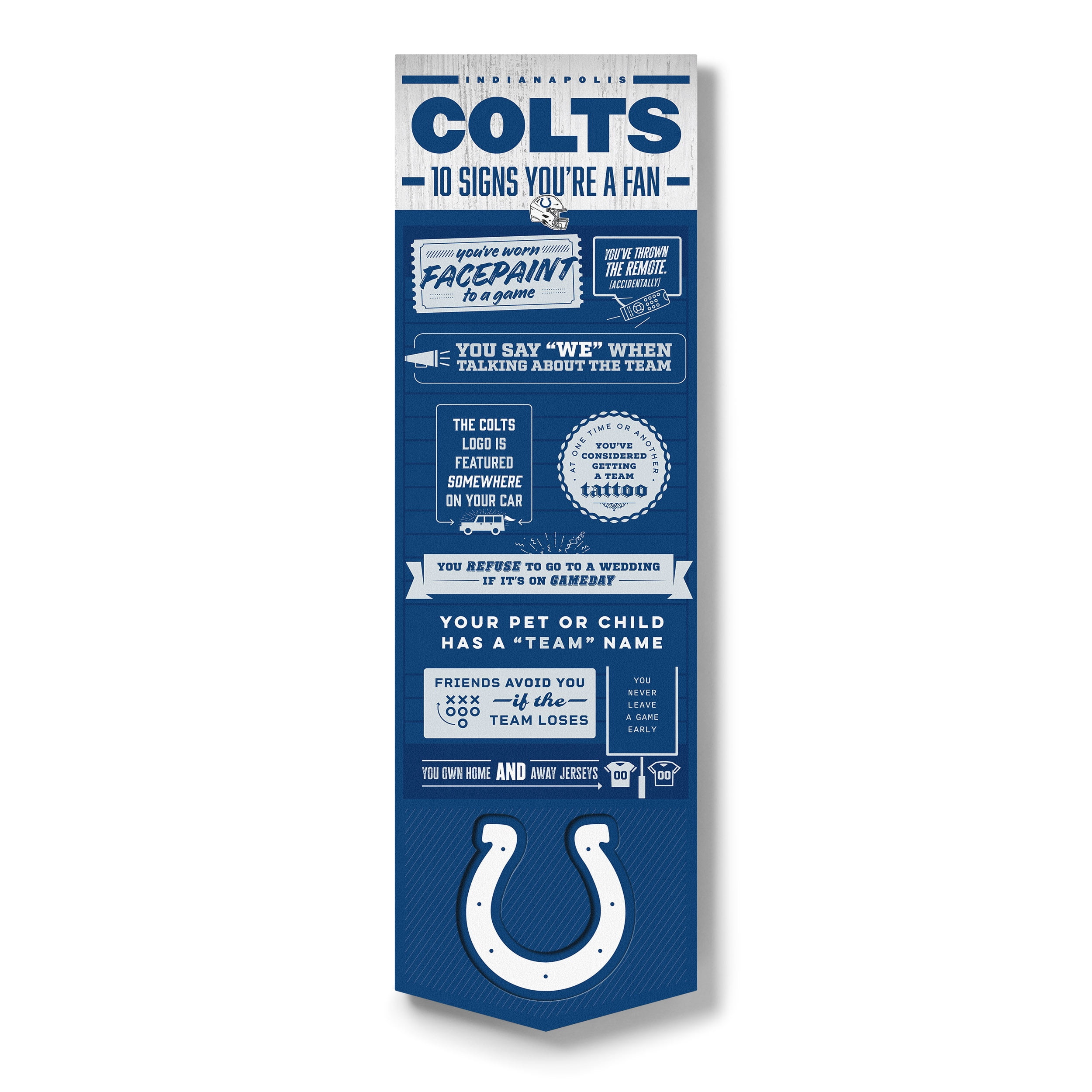 YouTheFan NFL Indianapolis Colts 3D Top 10 Wall Art
