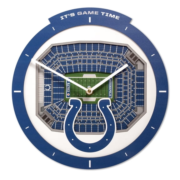 YouTheFan NFL Indianapolis Colts Stadiumview 3D Wall Clock