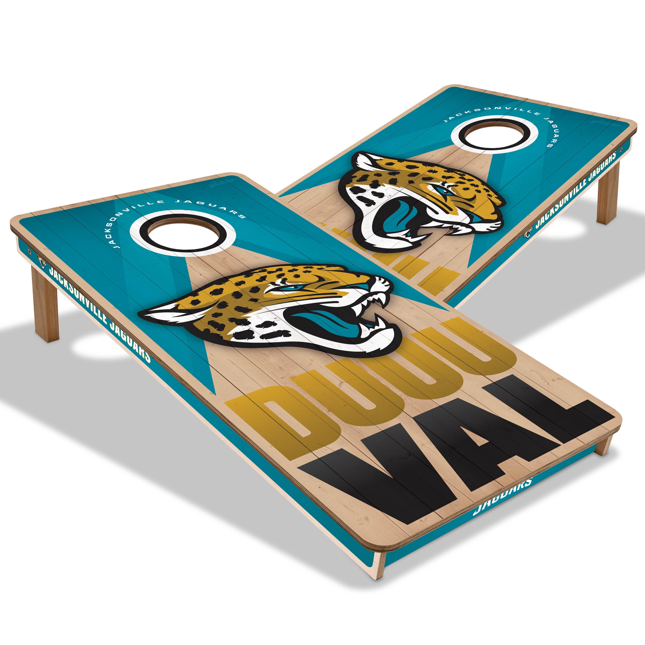 YouTheFan NFL Jacksonville Jaguars 2x4 Slogan Series Cornhole NO BAGS