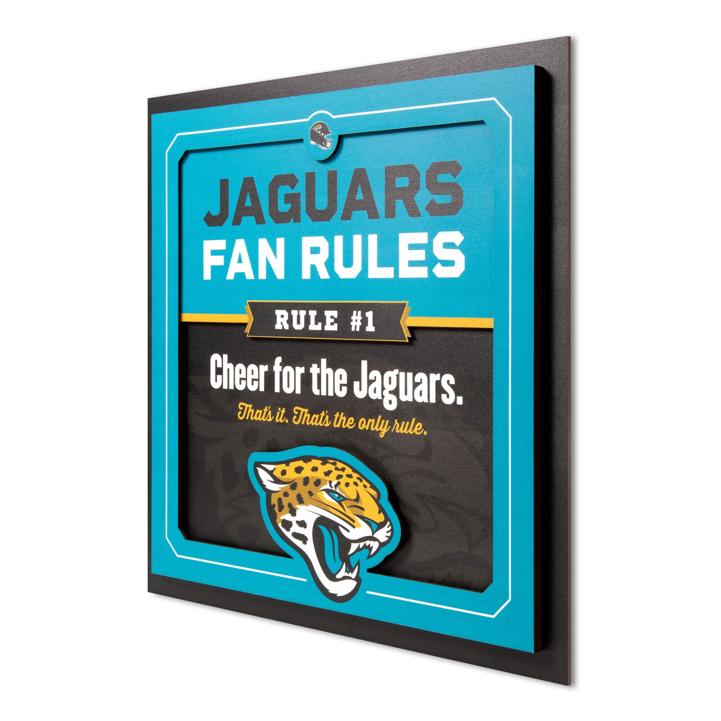 YouTheFan NFL Jacksonville Jaguars Fan Rules 3D Wall Art