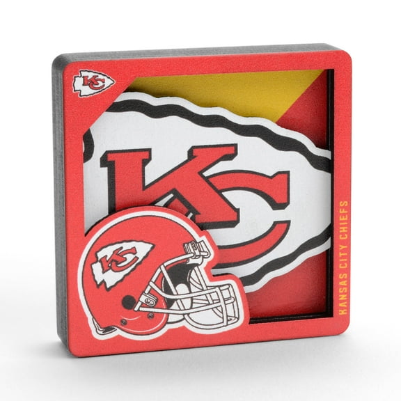 YouTheFan NFL Kansas City Chiefs 3D Logo Series Magnet