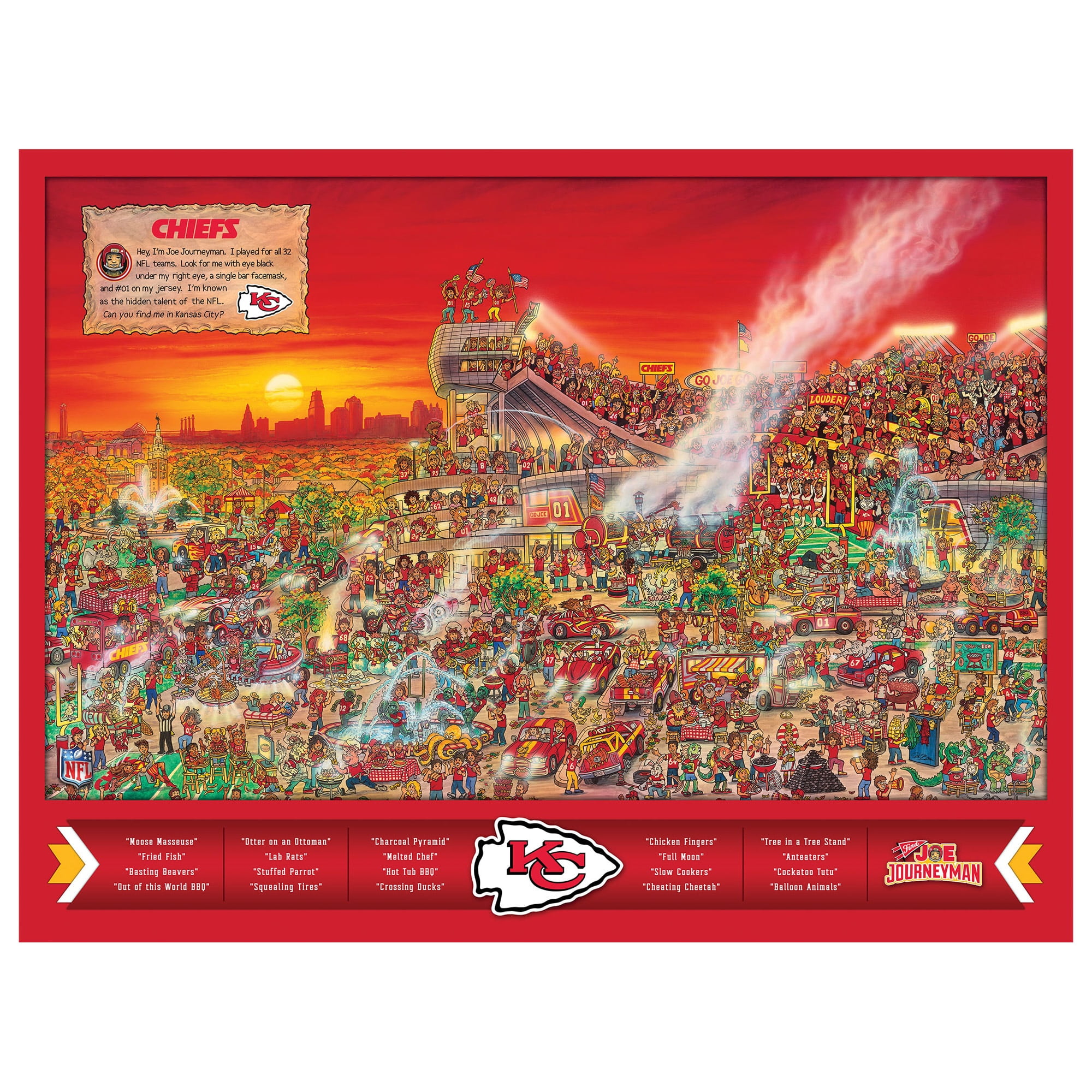 YouTheFan NFL Kansas City Chiefs Joe Journeyman Puzzle - 500 PC