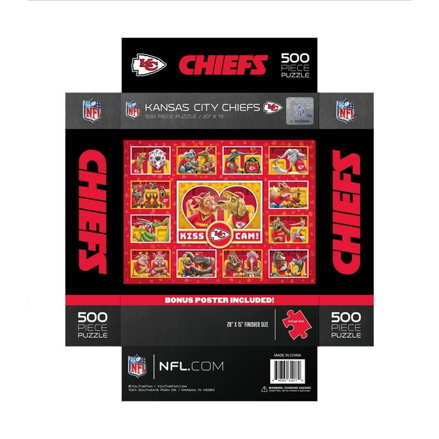 YouTheFan NFL Kansas City Chiefs Kiss Cam 500 Piece Puzzle