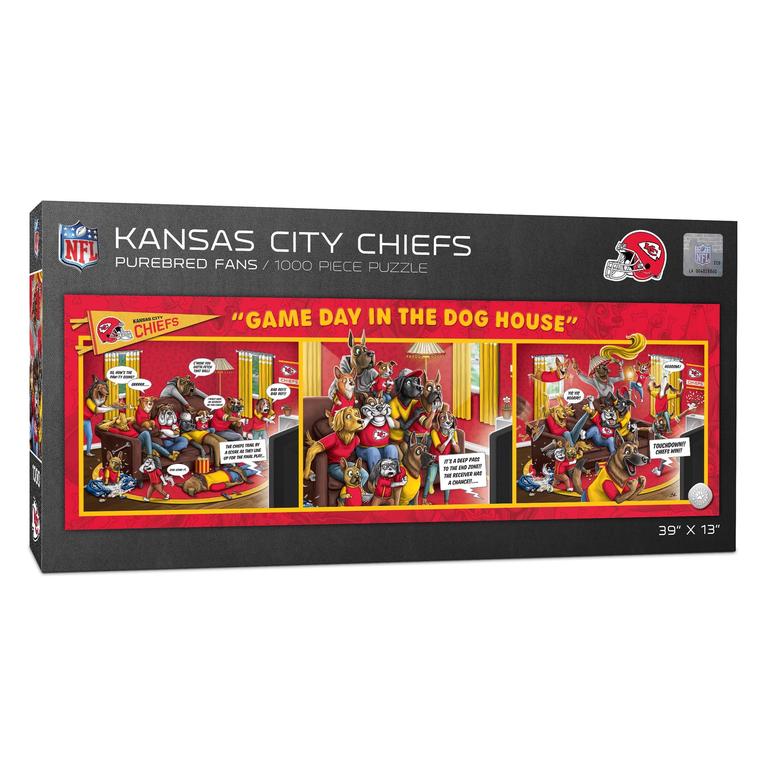 YouTheFan NFL Kansas City Chiefs Purebred Fans Gameday in the Dog House 1000PC Puzzle