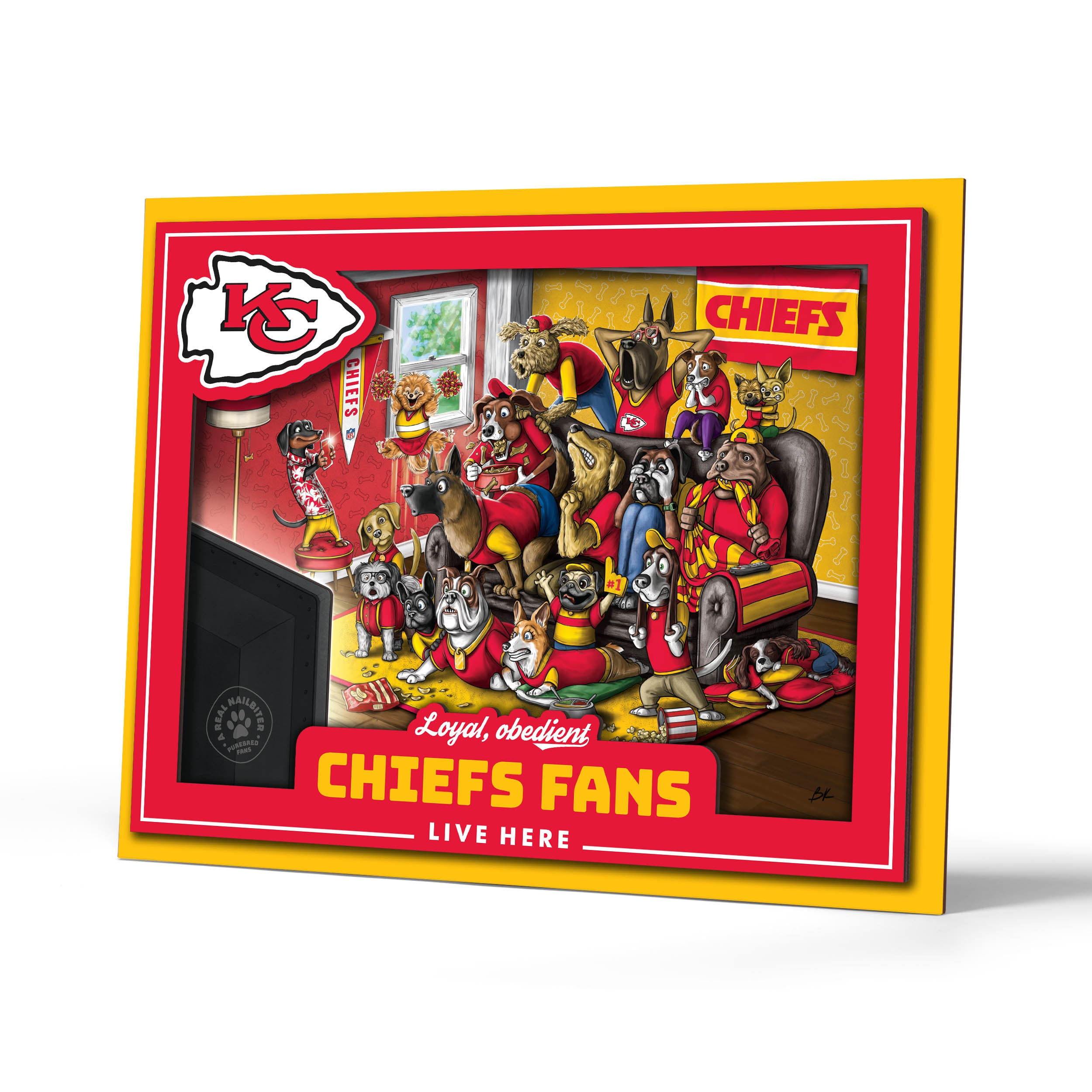 YouTheFan NFL Kansas City Chiefs Purebred Fans Wall Art