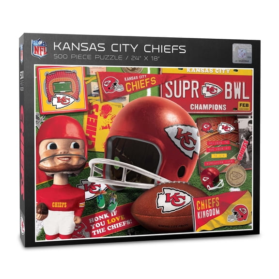 YouTheFan NFL Kansas City Chiefs Retro Series Puzzle – 500 PC