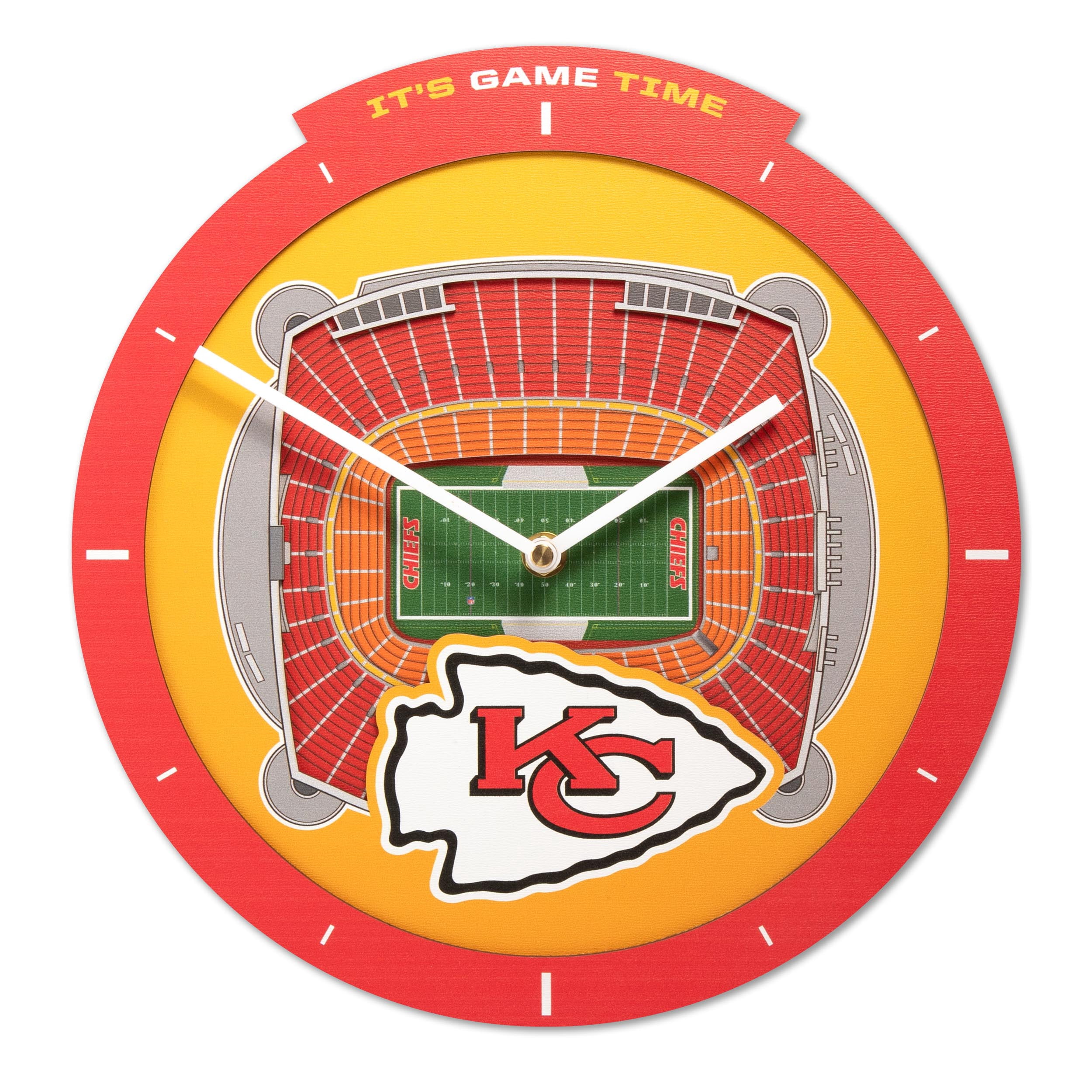 YouTheFan NFL Kansas City Chiefs Stadiumview 3D Wall Clock