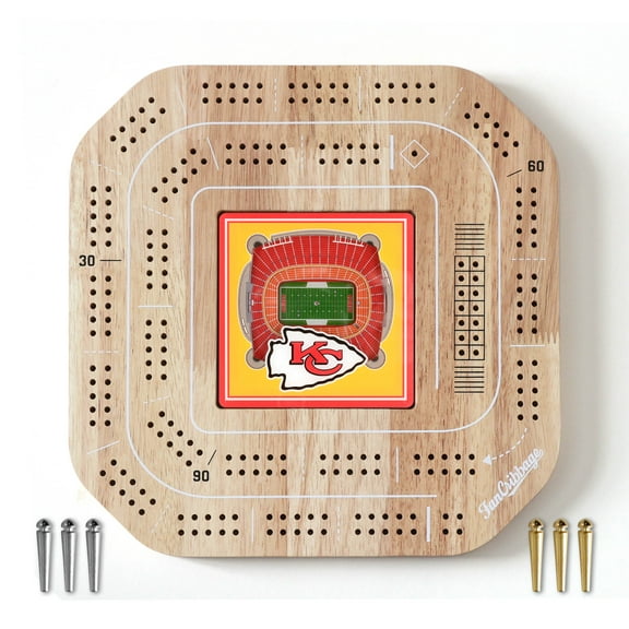 YouTheFan NFL Kansas City Chiefs Stadiumview Cribbage