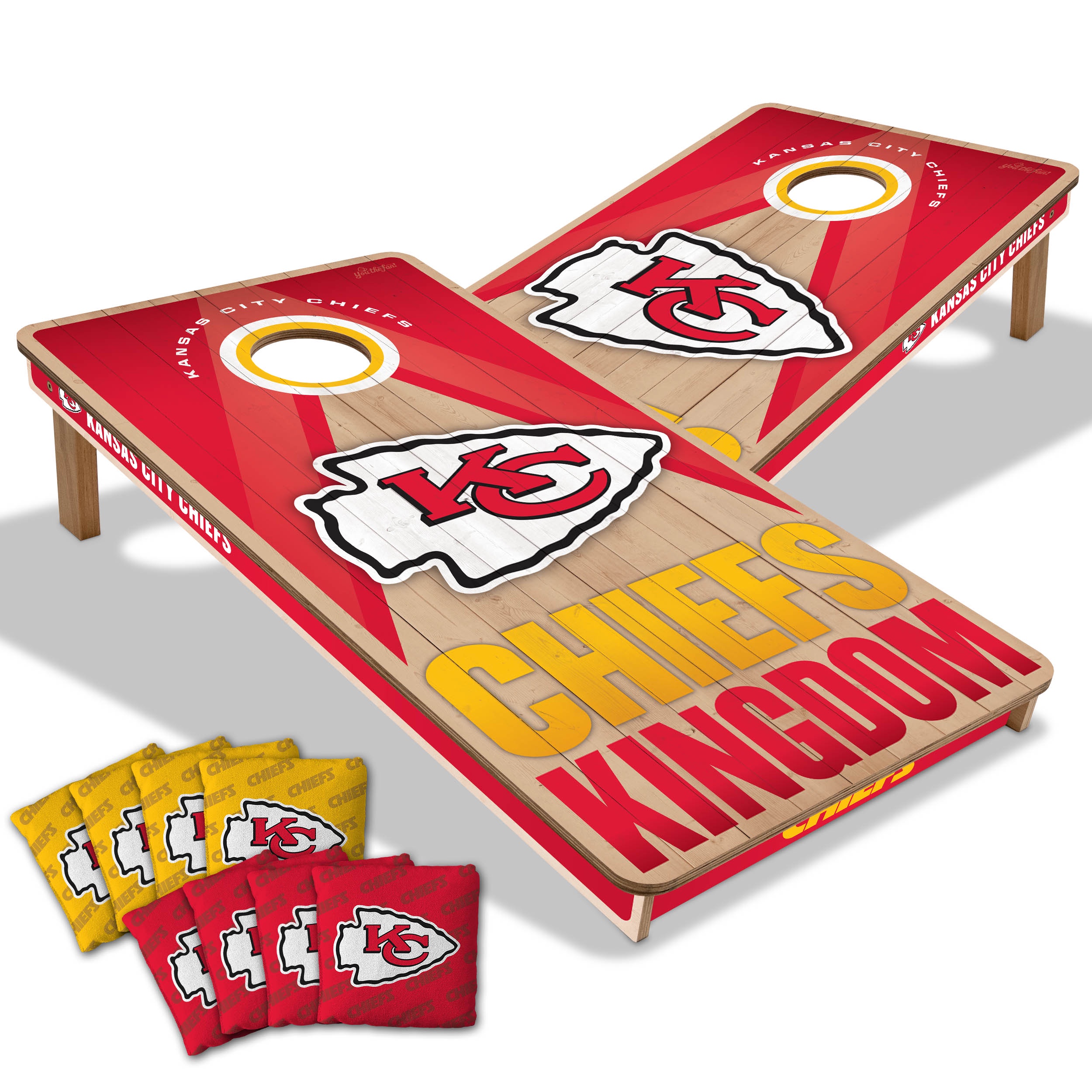YouTheFan NFL Kansas City Chiefs 2x4 Slogan Series Cornhole