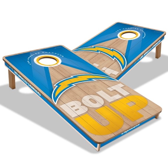YouTheFan NFL LA Chargers 2X4 Slogan Series Cornhole NO BAGS